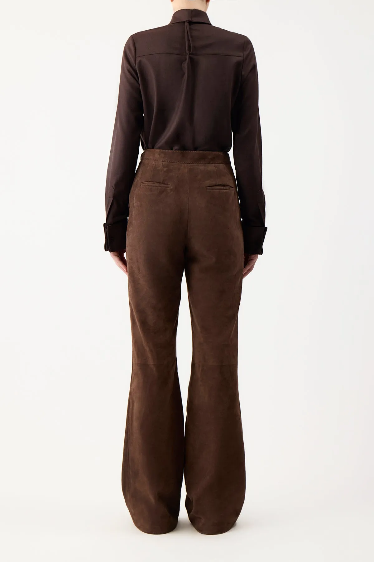 Vesta Pant in Chocolate Suede sold by Gabriela Hearst product image thumbnail 5