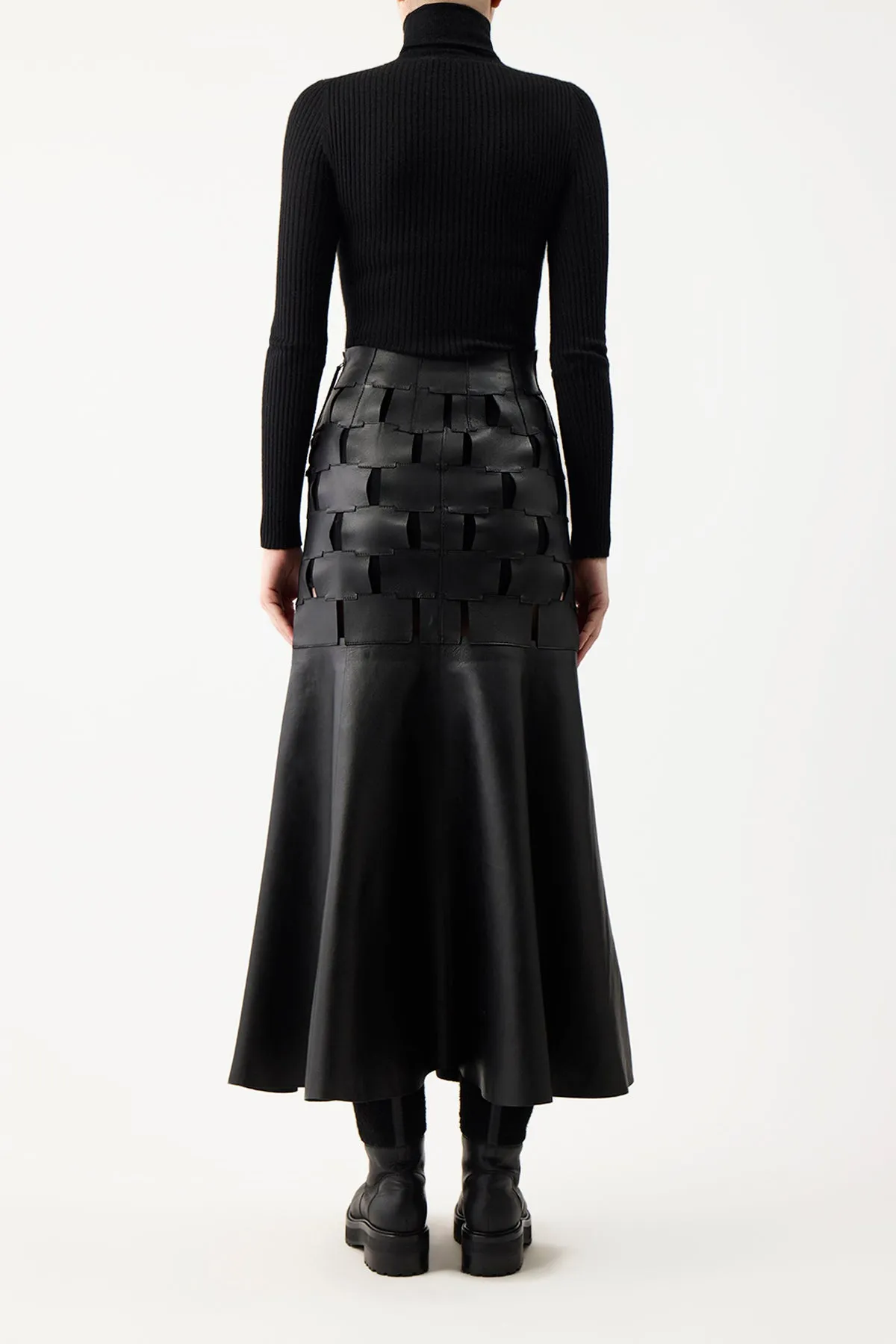 Peppe Knit Turtleneck in Black Cashmere Silk sold by Gabriela Hearst product image thumbnail 4