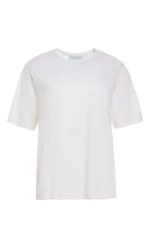 Kirby T-Shirt in Ivory Cashmere sold by Gabriela Hearst