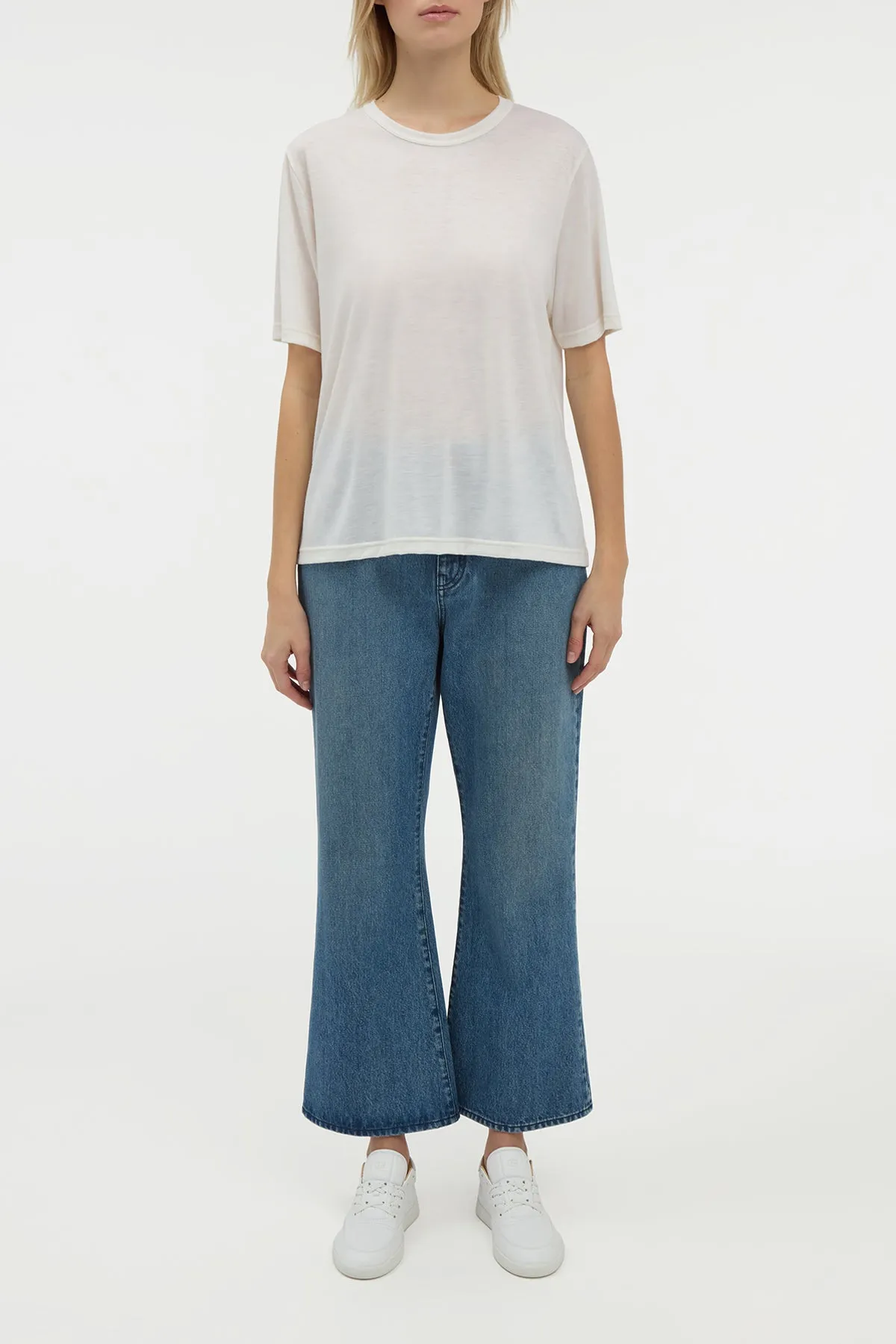 Kirby T-Shirt in Ivory Cashmere sold by Gabriela Hearst product image thumbnail 2