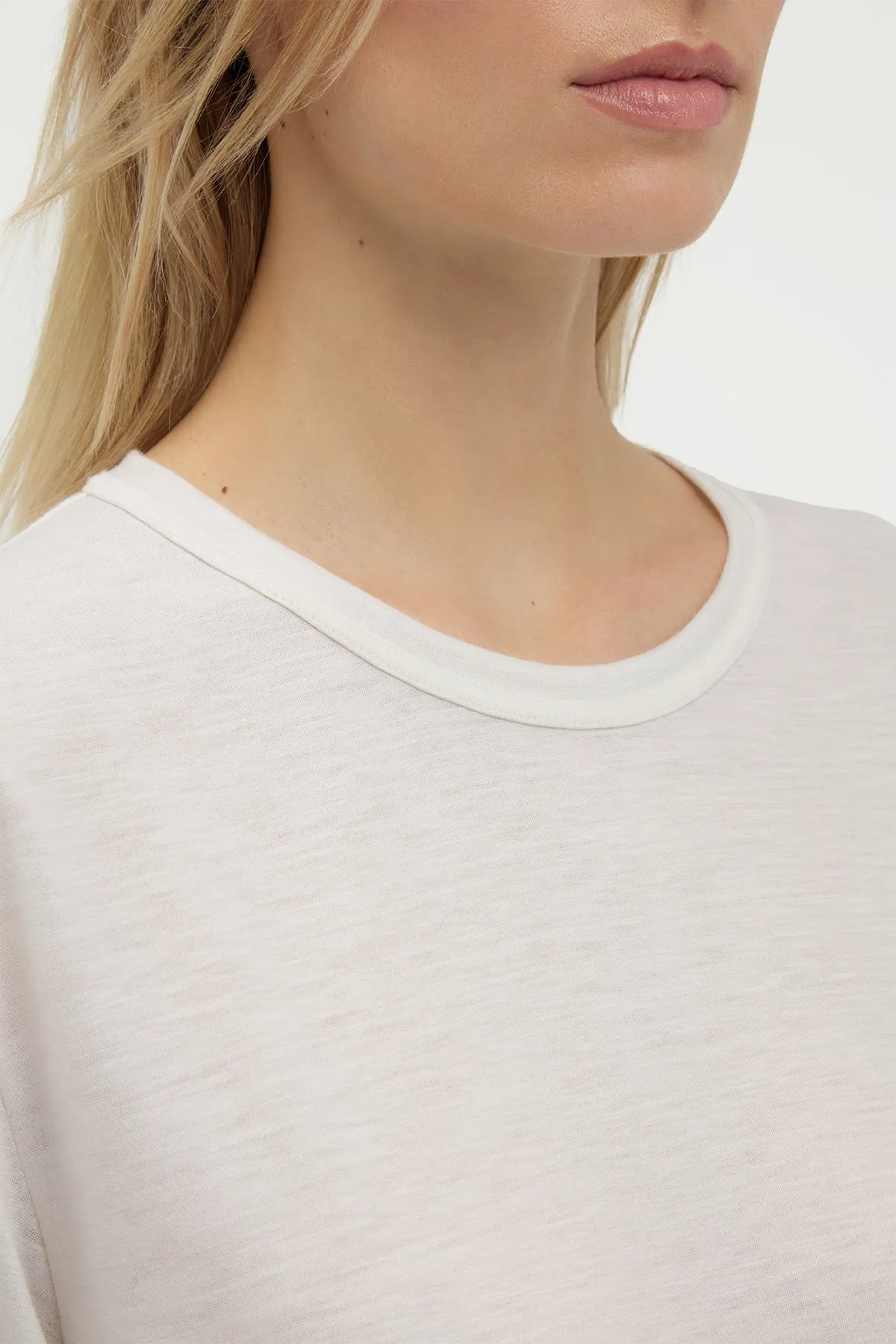 Kirby T-Shirt in Ivory Cashmere sold by Gabriela Hearst product image thumbnail 5