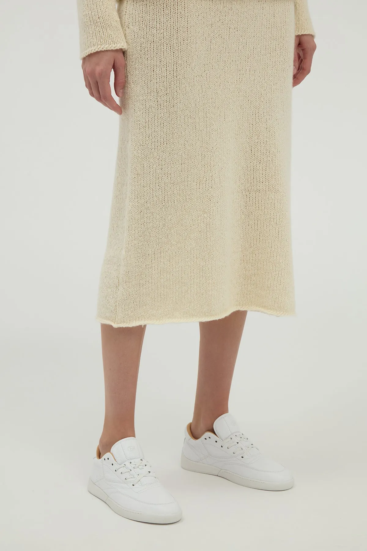 Dorcas Knit Midi Skirt in Ivory Cashmere sold by Gabriela Hearst product image thumbnail 5
