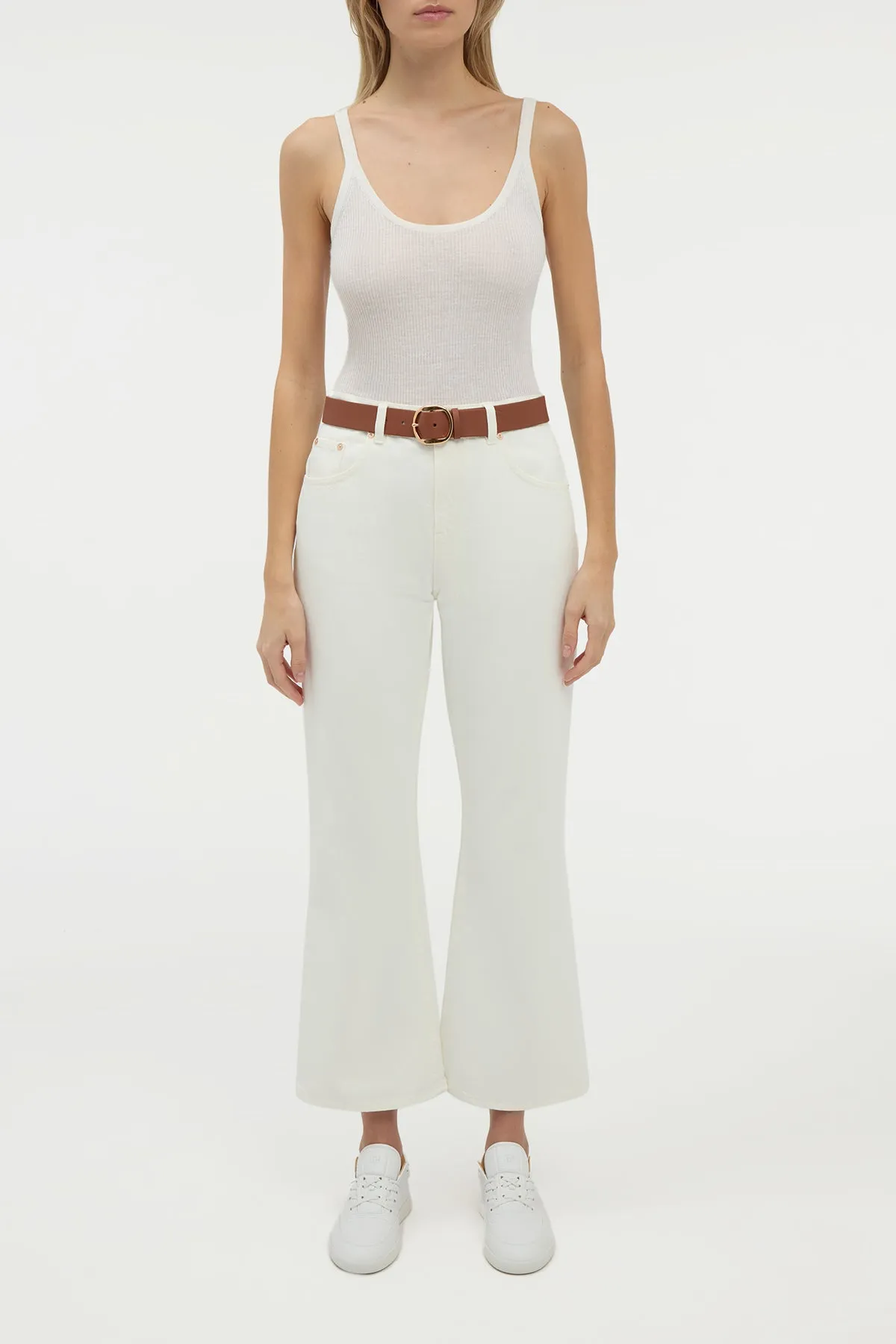 Cinxia Knit Tank Top in Ivory Cashmere Silk with Hemp sold by Gabriela Hearst product image thumbnail 2
