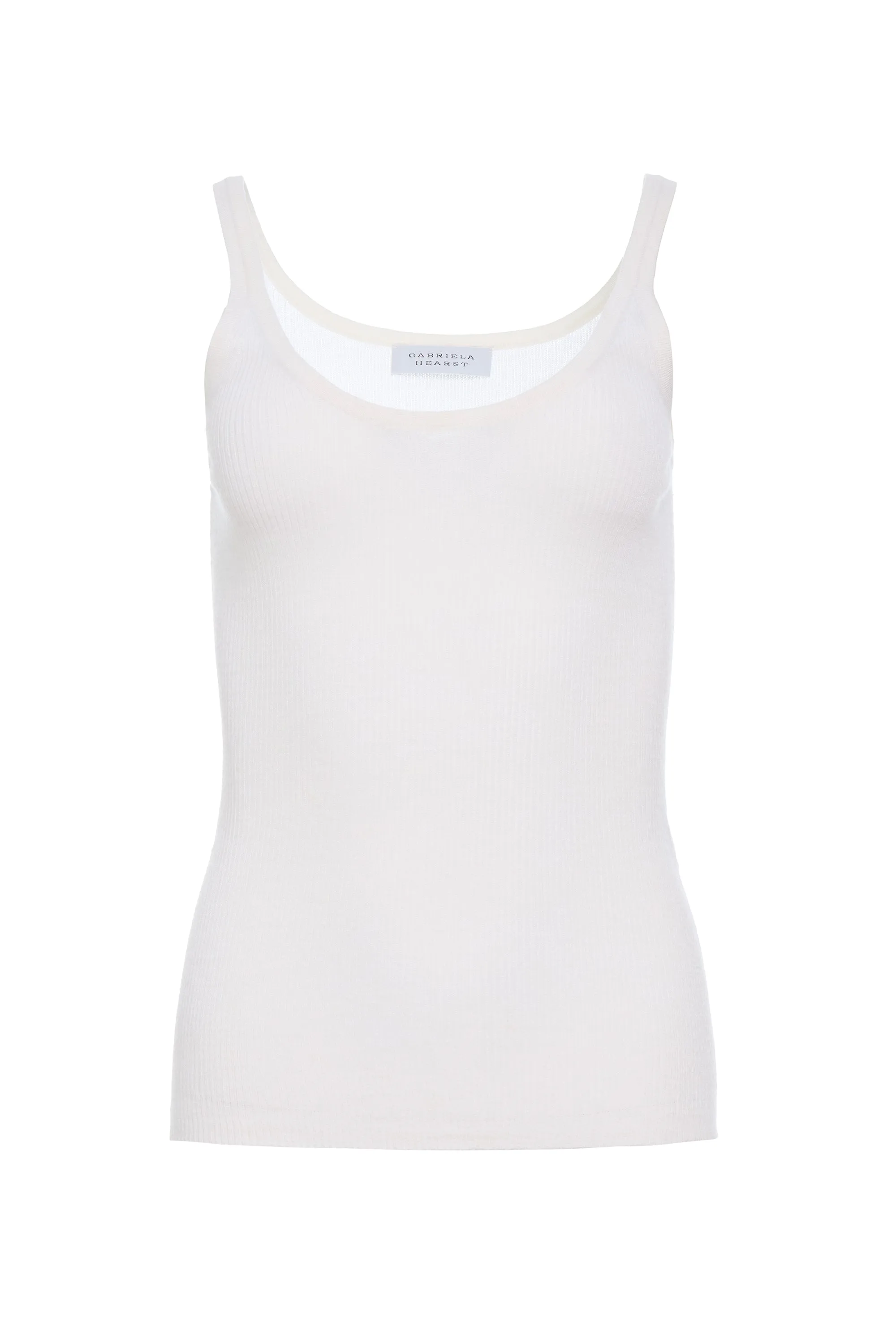 Cinxia Knit Tank Top in Ivory Cashmere Silk with Hemp sold by Gabriela Hearst