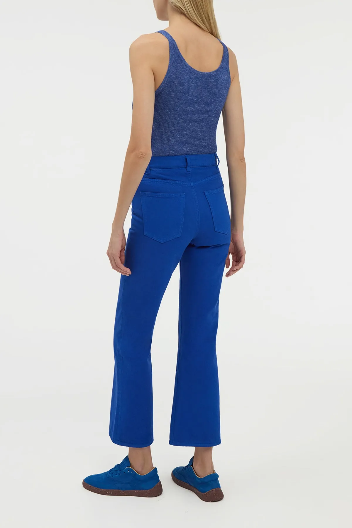 Cinxia Knit Tank Top in Cobalt Cashmere Silk with Hemp sold by Gabriela Hearst product image thumbnail 4