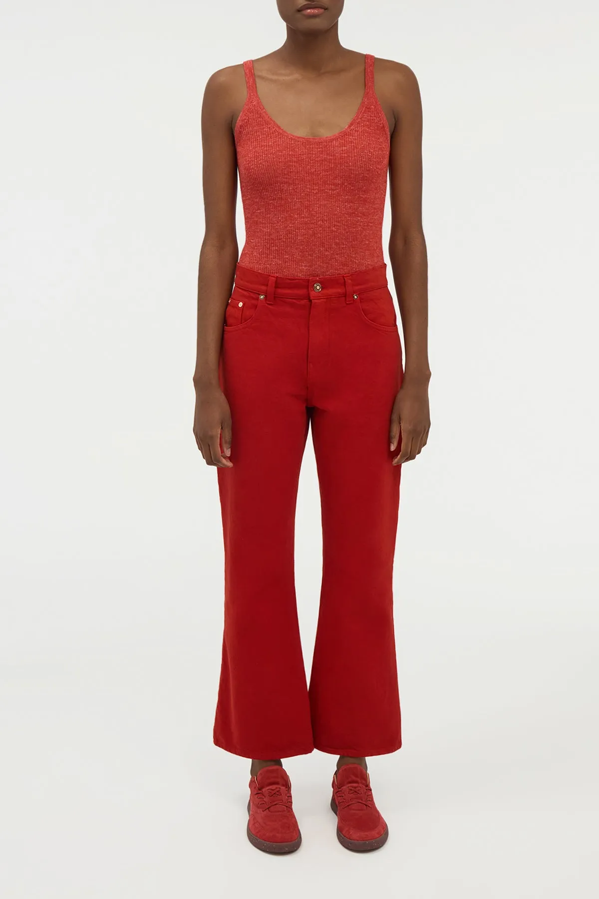Cinxia Knit Tank Top in Antelope Orange Cashmere Silk with Hemp sold by Gabriela Hearst product image thumbnail 2
