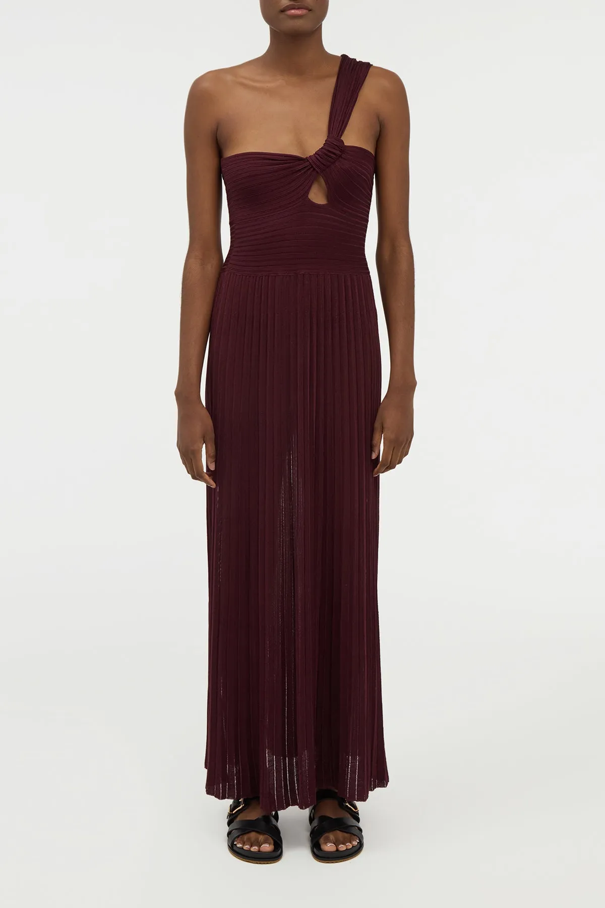 Altura Knit Maxi Dress in Bordeaux Silk sold by Gabriela Hearst product image thumbnail 2