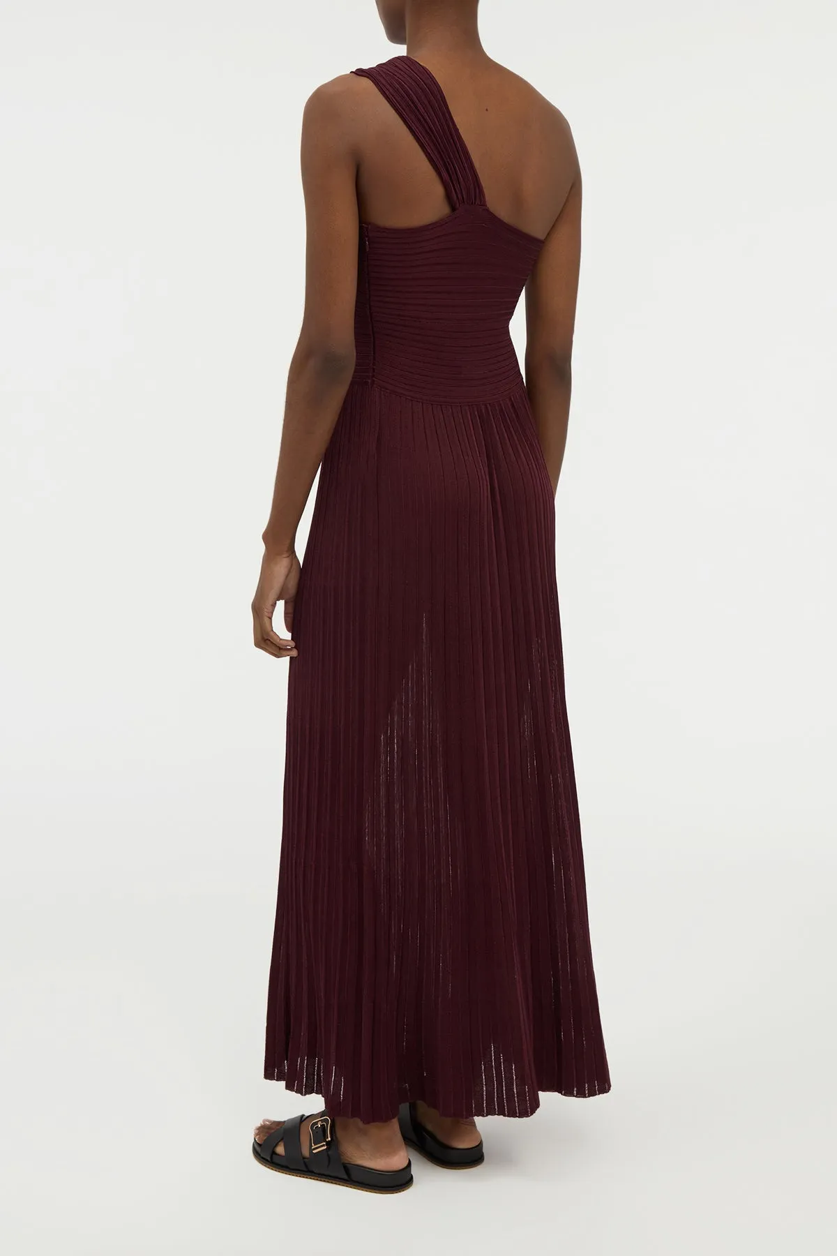 Altura Knit Maxi Dress in Bordeaux Silk sold by Gabriela Hearst product image thumbnail 4