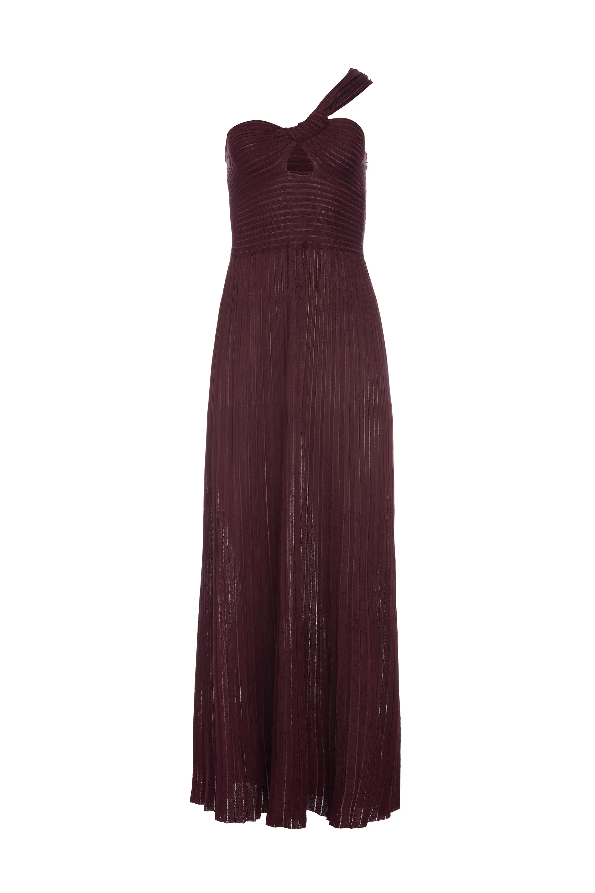 Altura Knit Maxi Dress in Bordeaux Silk sold by Gabriela Hearst