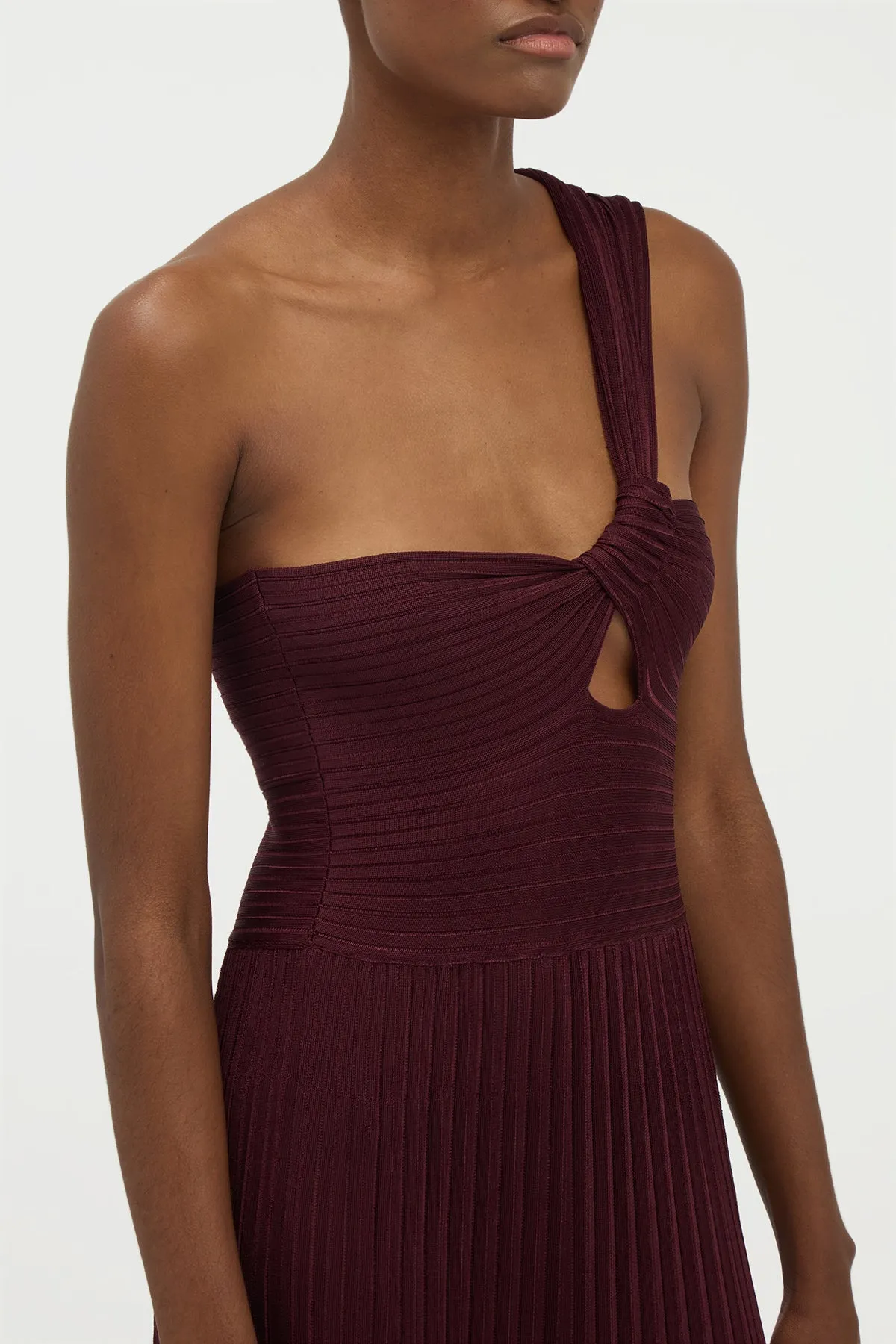 Altura Knit Maxi Dress in Bordeaux Silk sold by Gabriela Hearst product image thumbnail 5