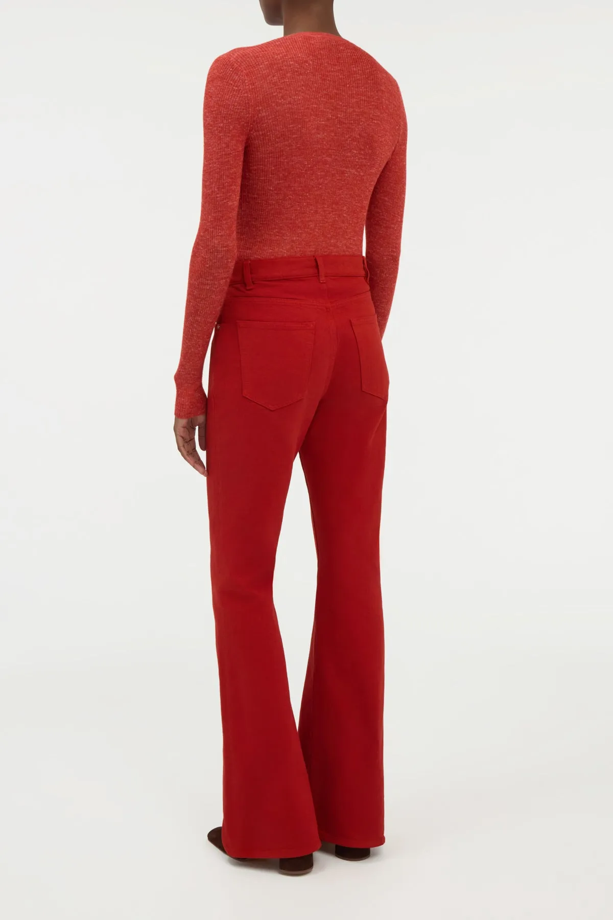 Aiste Knit Cardigan in Antelope Orange Cashmere Silk with Hemp sold by Gabriela Hearst product image thumbnail 4