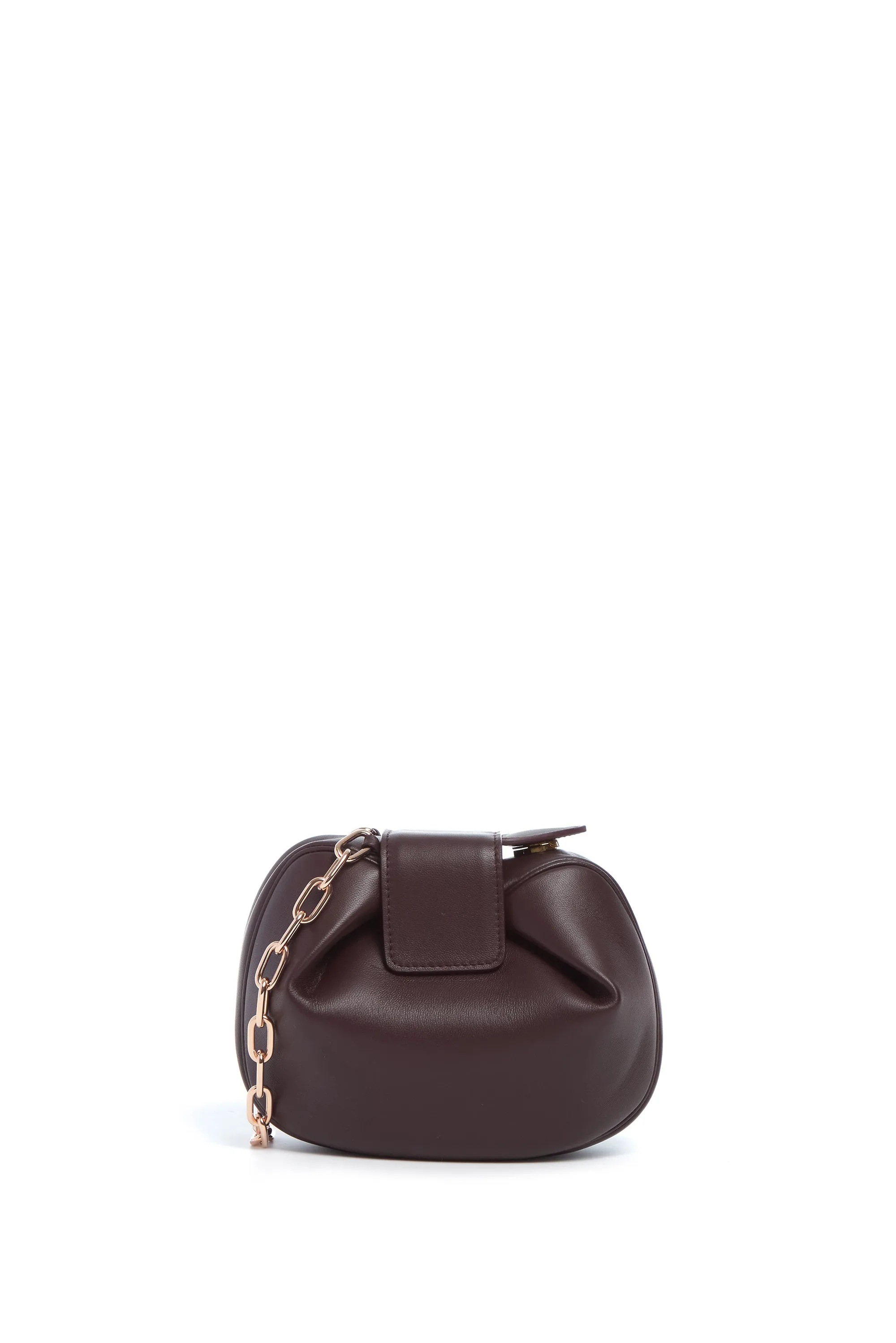 Soft Demi Clutch with Chain in Bordeaux Nappa Leather sold by Gabriela Hearst product image thumbnail 3