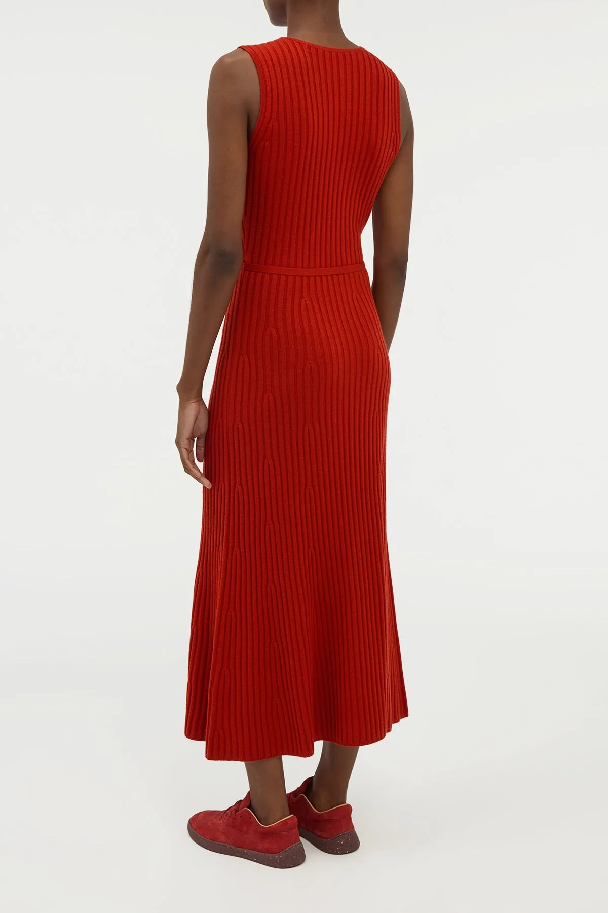 Meier Knit Midi Dress in Antelope Orange Merino Wool Cashmere sold by Gabriela Hearst product image thumbnail 4
