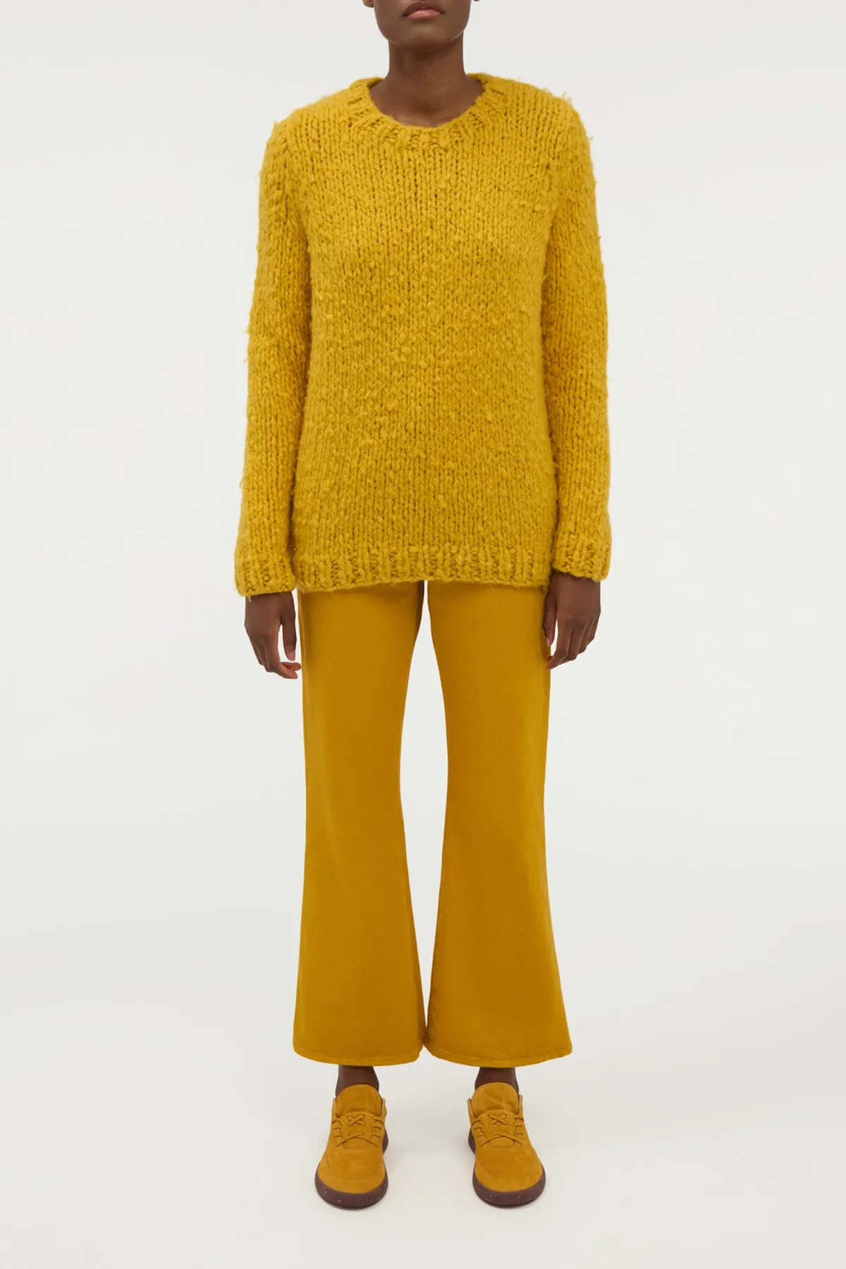 Lawrence Knit Sweater in Golden Birch Welfat Cashmere sold by Gabriela Hearst product image thumbnail 2