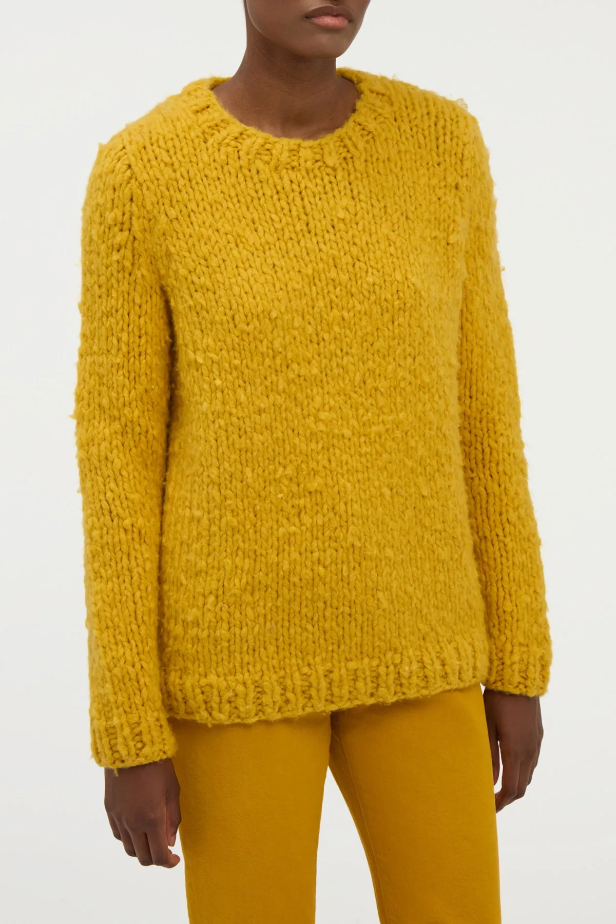 Lawrence Knit Sweater in Golden Birch Welfat Cashmere sold by Gabriela Hearst product image thumbnail 5