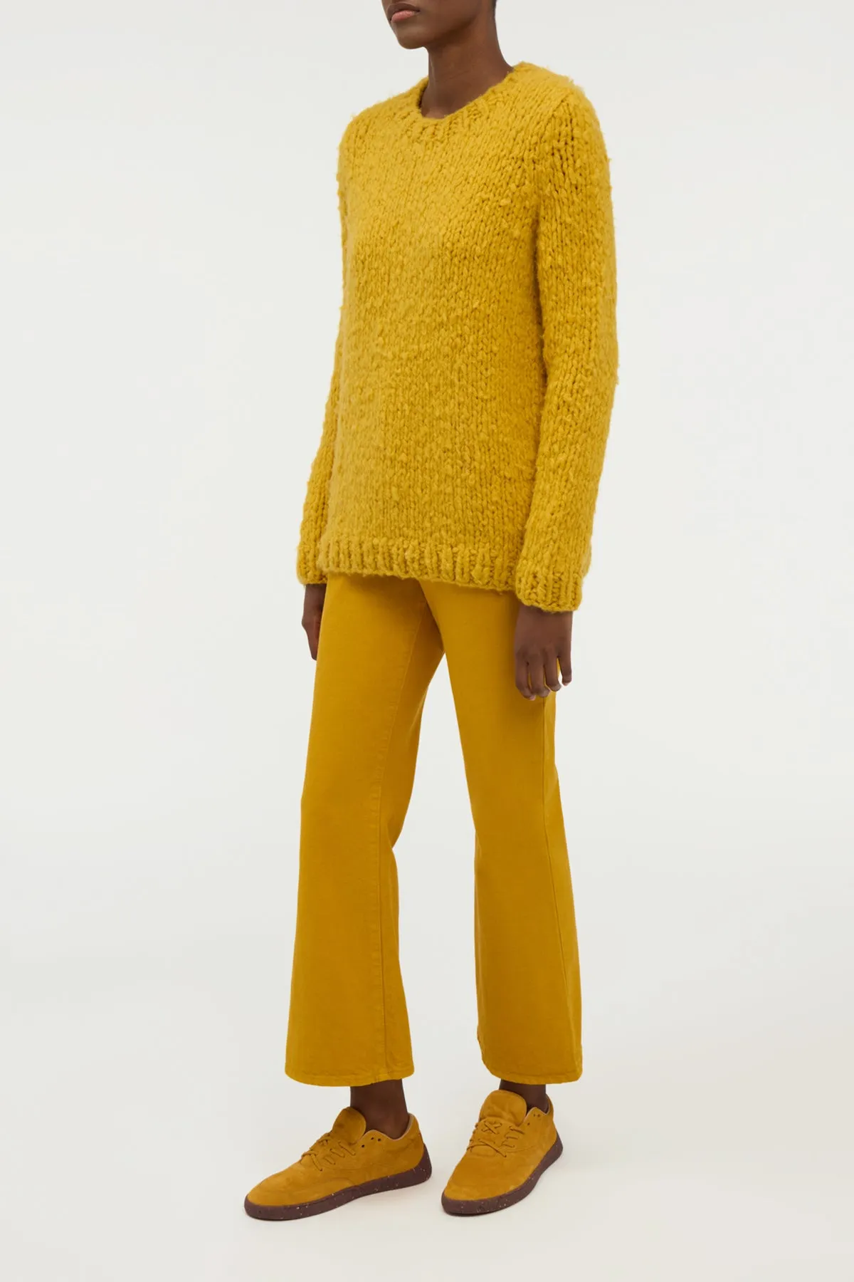 Lawrence Knit Sweater in Golden Birch Welfat Cashmere sold by Gabriela Hearst product image thumbnail 3