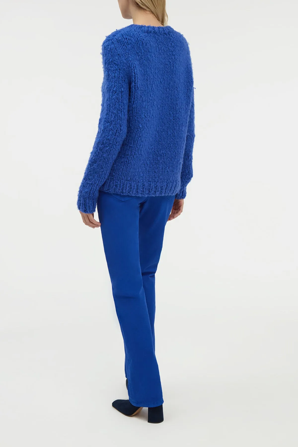 Lawrence Knit Sweater in Cobalt Welfat Cashmere sold by Gabriela Hearst product image thumbnail 4