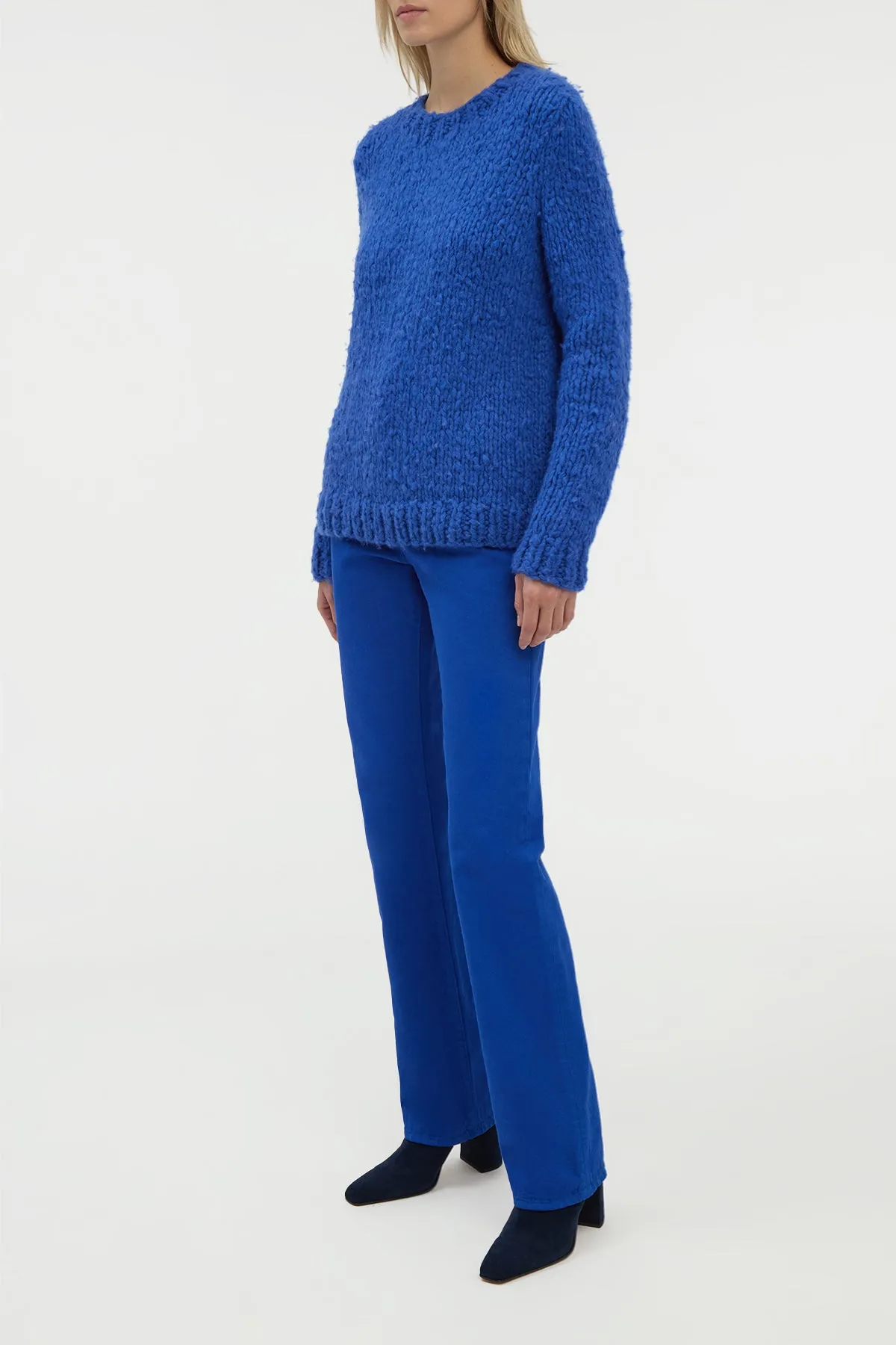 Lawrence Knit Sweater in Cobalt Welfat Cashmere sold by Gabriela Hearst product image thumbnail 3