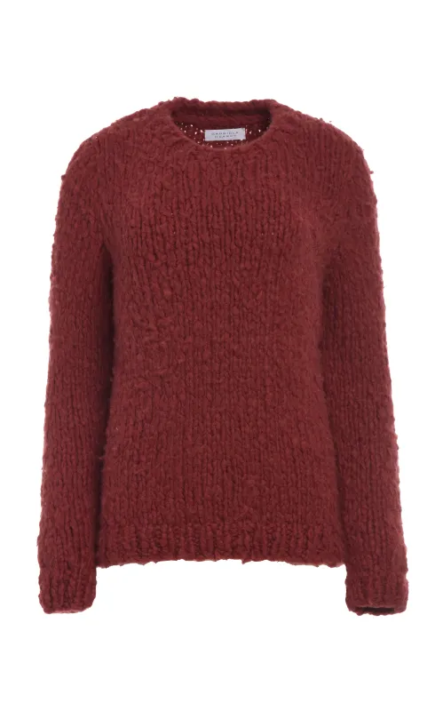 Lawrence Knit Sweater in Burnt Sienna Welfat Cashmere sold by Gabriela Hearst