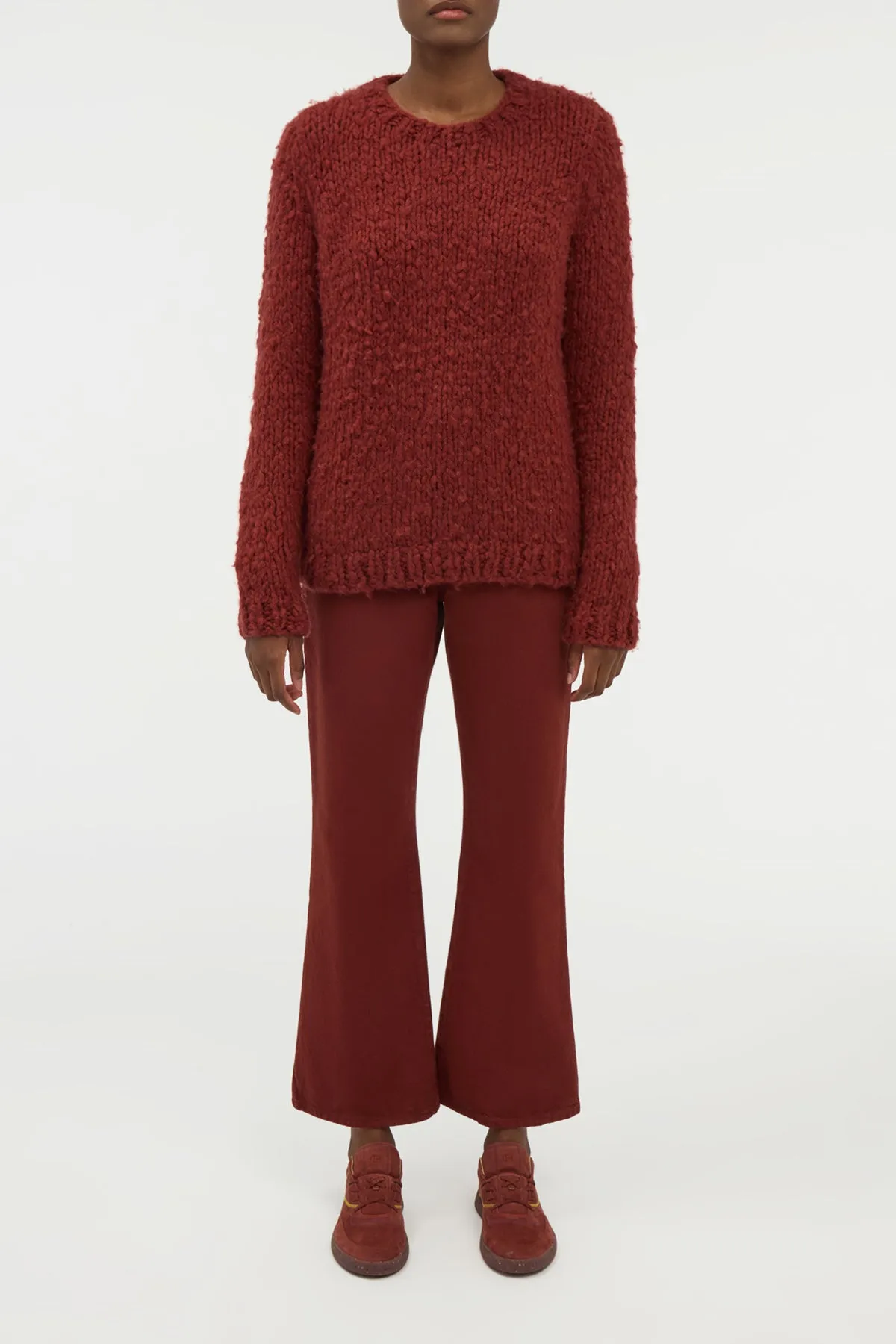 Lawrence Knit Sweater in Burnt Sienna Welfat Cashmere sold by Gabriela Hearst product image thumbnail 2