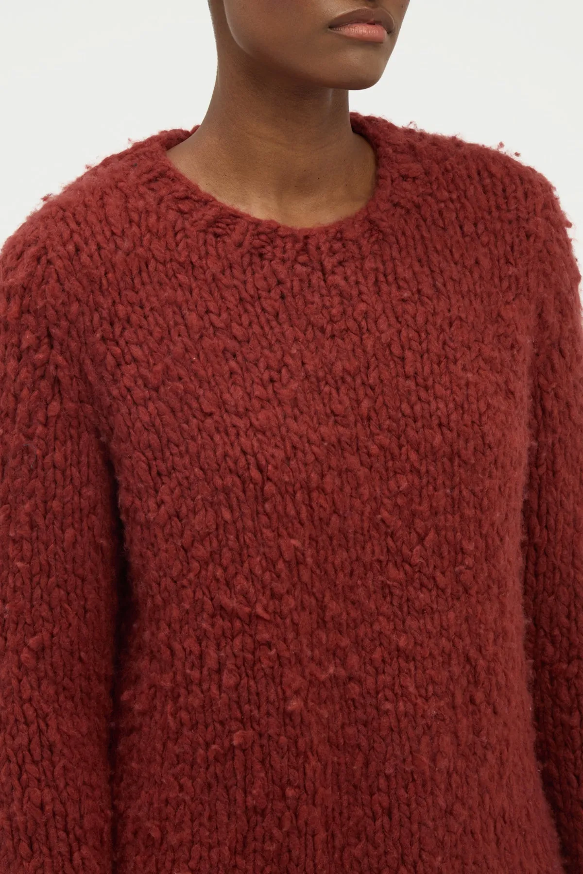 Lawrence Knit Sweater in Burnt Sienna Welfat Cashmere sold by Gabriela Hearst product image thumbnail 5