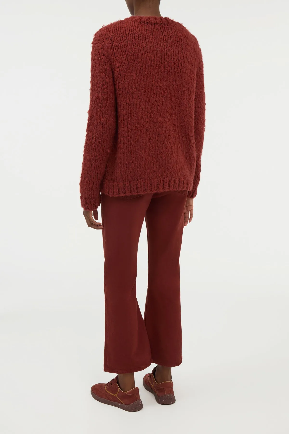 Lawrence Knit Sweater in Burnt Sienna Welfat Cashmere sold by Gabriela Hearst product image thumbnail 4