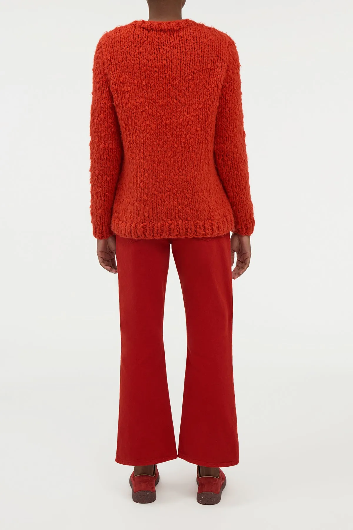 Lawrence Knit Sweater in Antelope Orange Welfat Cashmere sold by Gabriela Hearst product image thumbnail 4