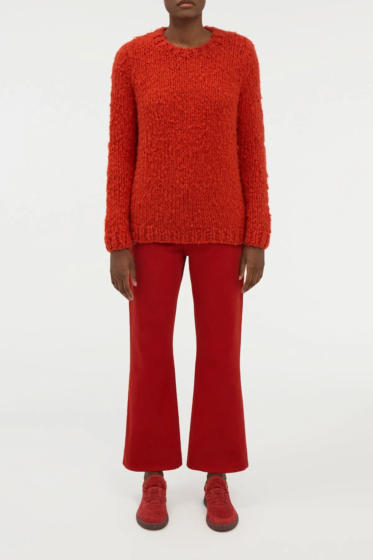 Lawrence Knit Sweater in Antelope Orange Welfat Cashmere sold by Gabriela Hearst product image thumbnail 2