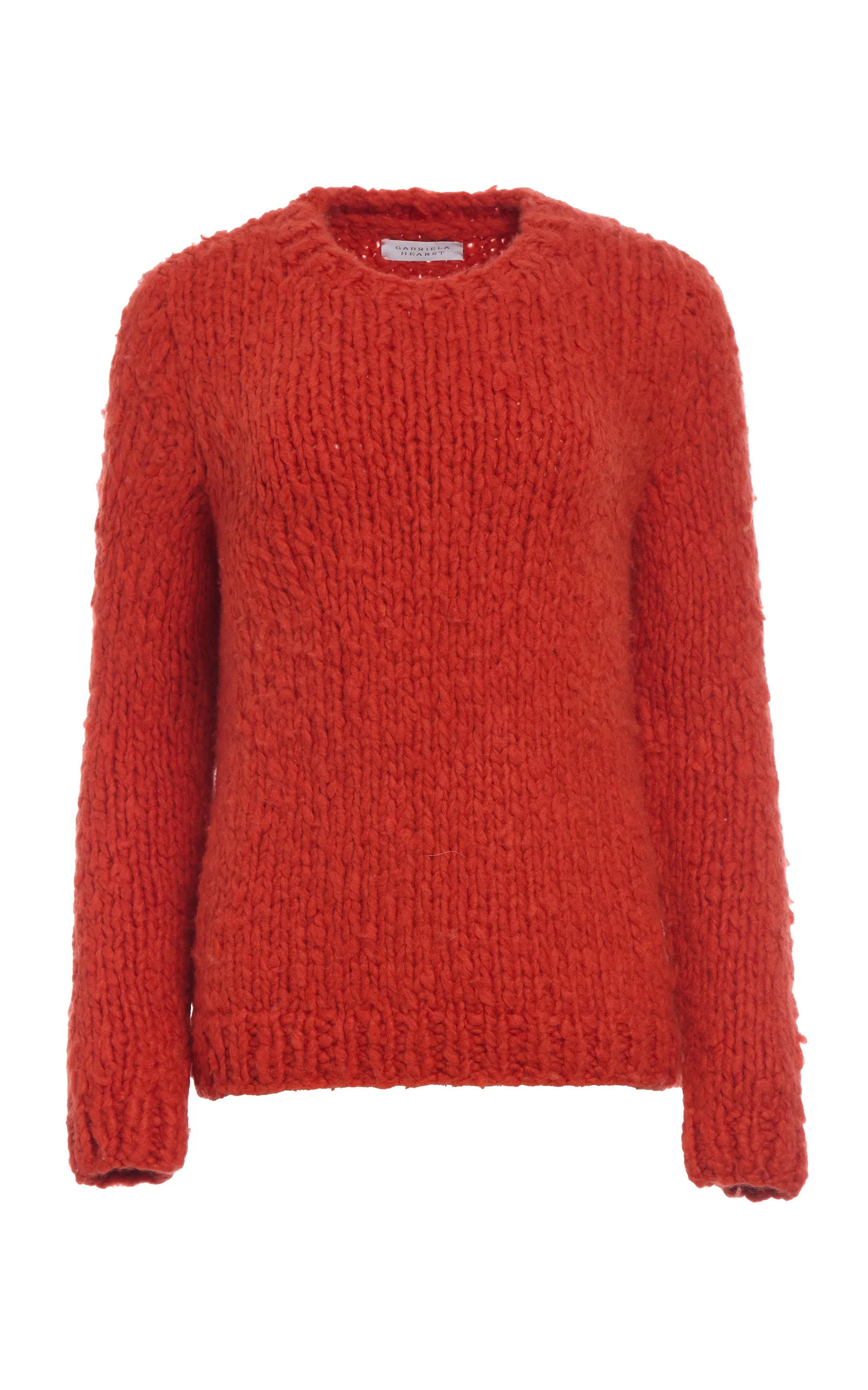 Lawrence Knit Sweater in Antelope Orange Welfat Cashmere sold by Gabriela Hearst