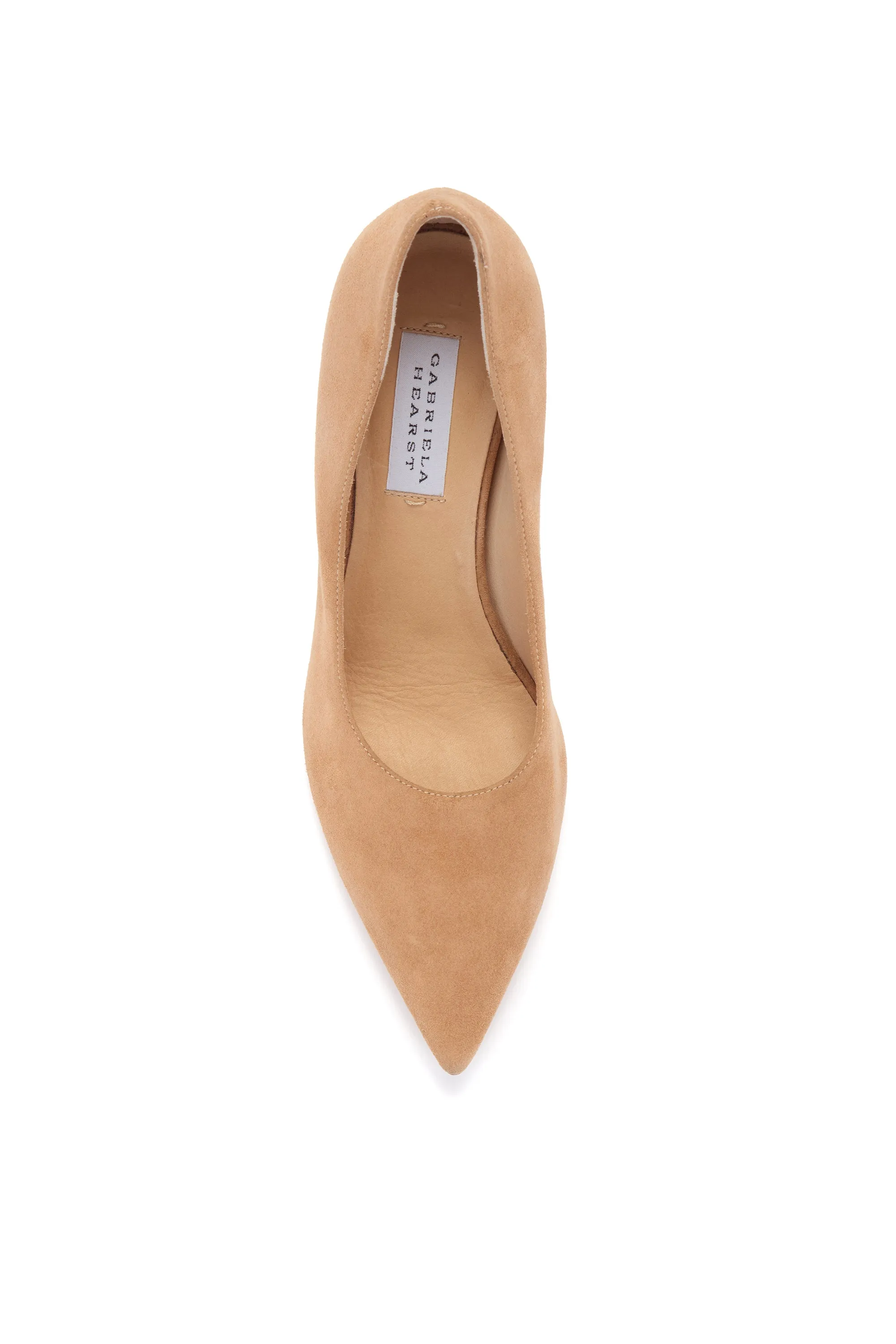 Edwina High Heel Stiletto Pump in Nude Suede sold by Gabriela Hearst product image thumbnail 4