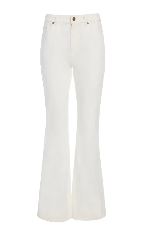 Willa Bootcut Jean in White Recycled Cotton Denim sold by Gabriela Hearst