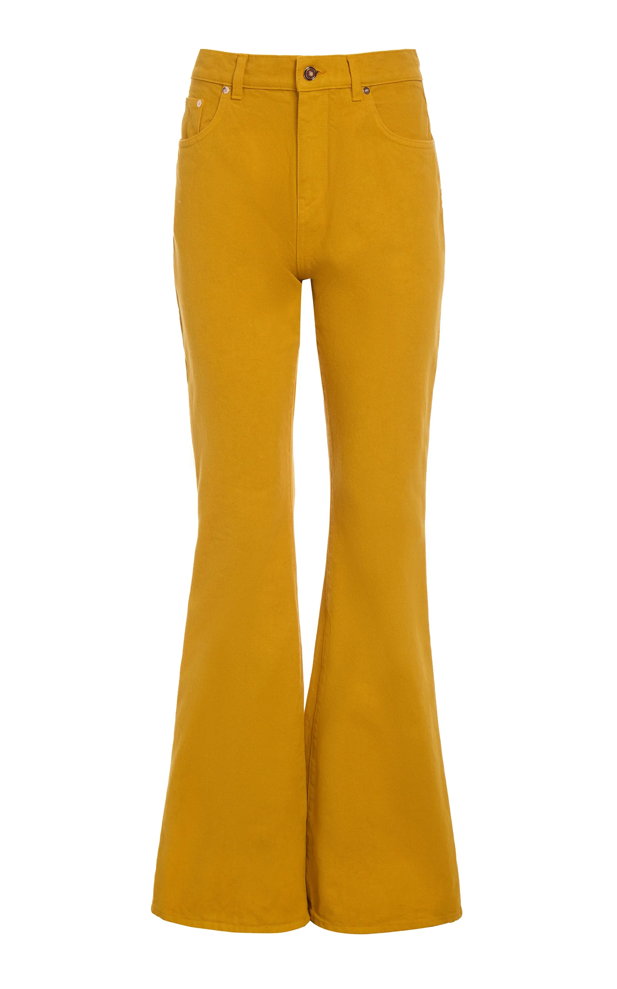 Willa Bootcut Jean in Golden Birch Recycled Cotton Denim sold by Gabriela Hearst