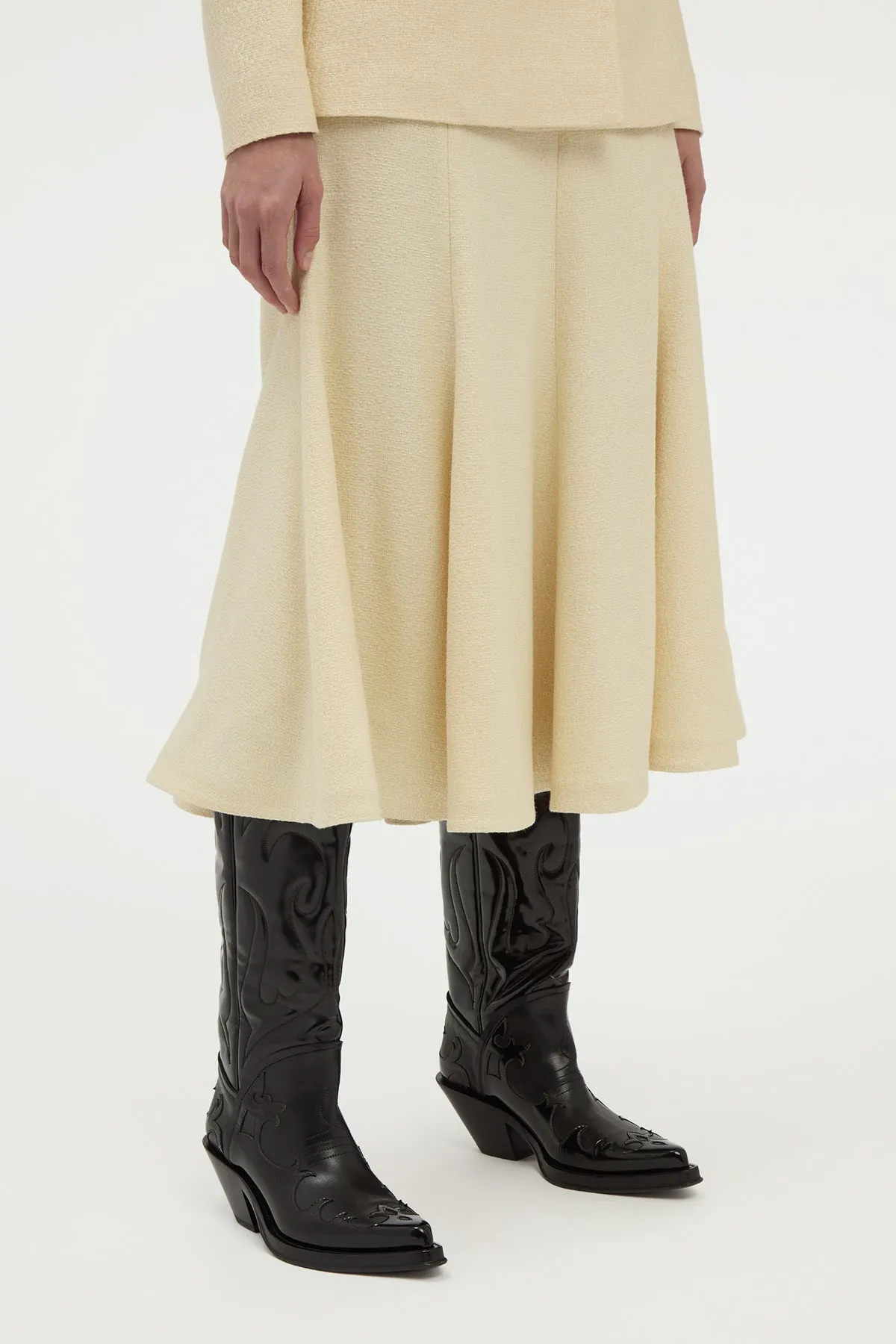 Selma Maxi Skirt in Ivory Silk Tweed sold by Gabriela Hearst product image thumbnail 5
