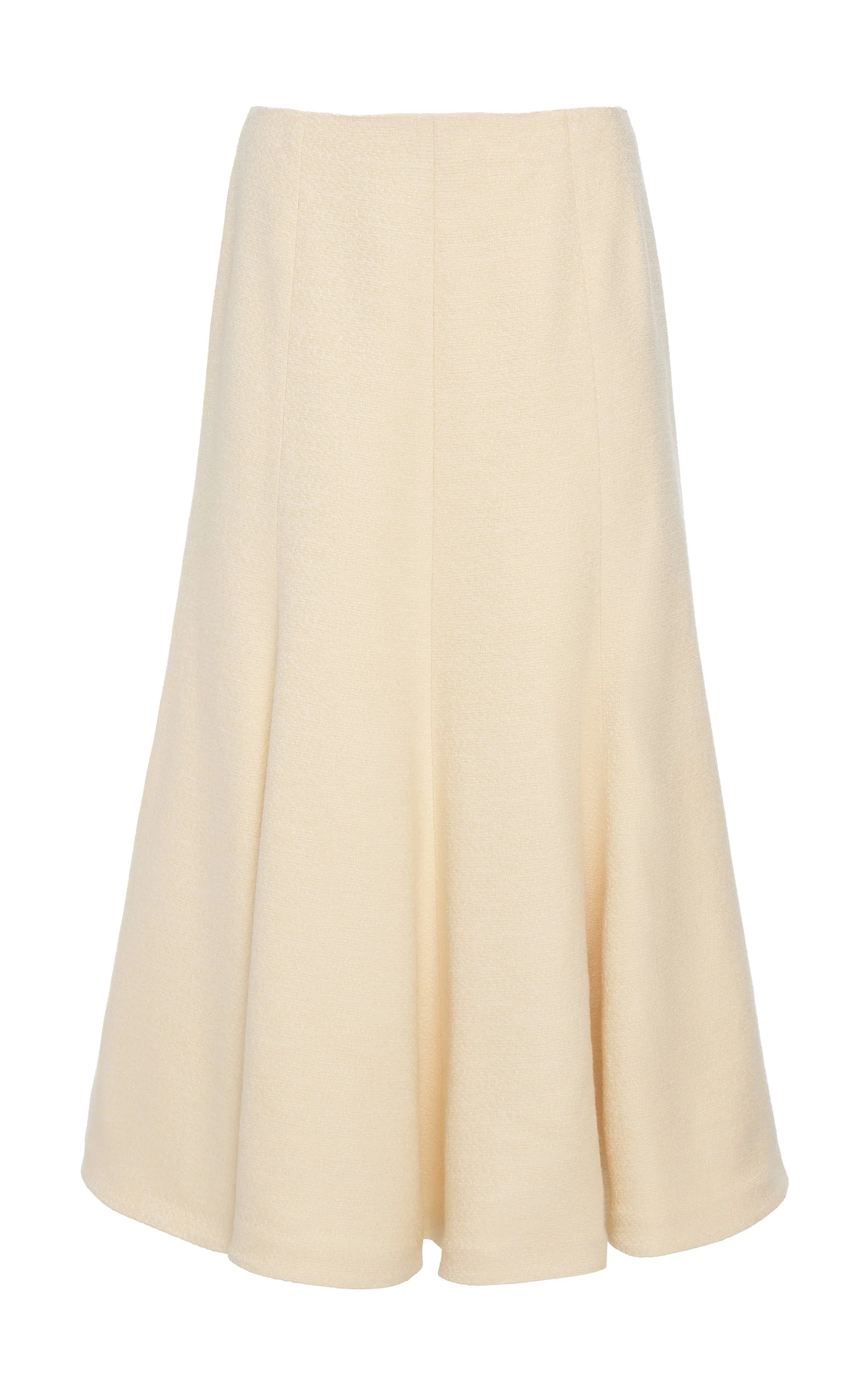 Selma Maxi Skirt in Ivory Silk Tweed sold by Gabriela Hearst