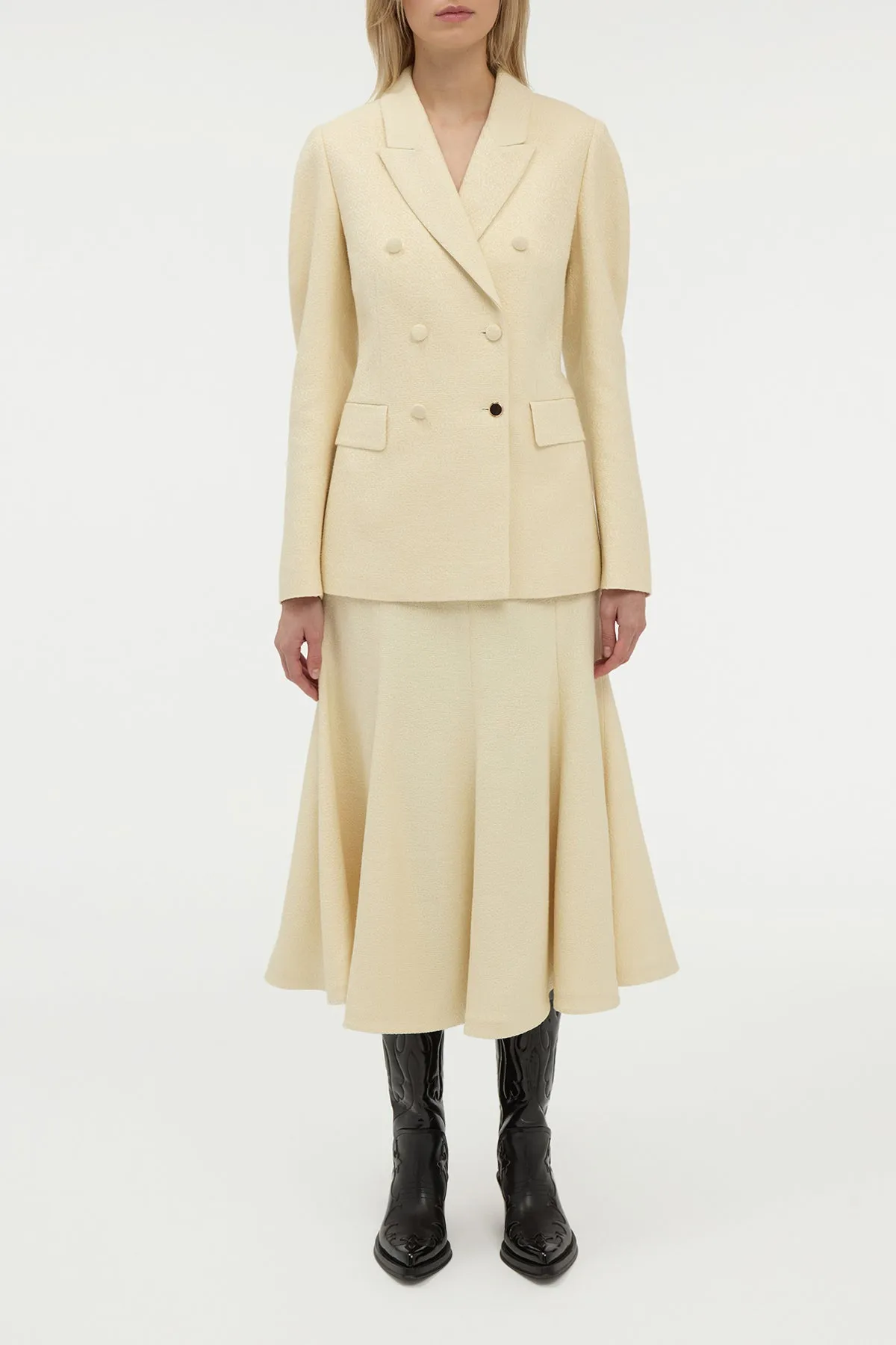 Sedna Blazer in Ivory Silk Tweed sold by Gabriela Hearst product image thumbnail 3