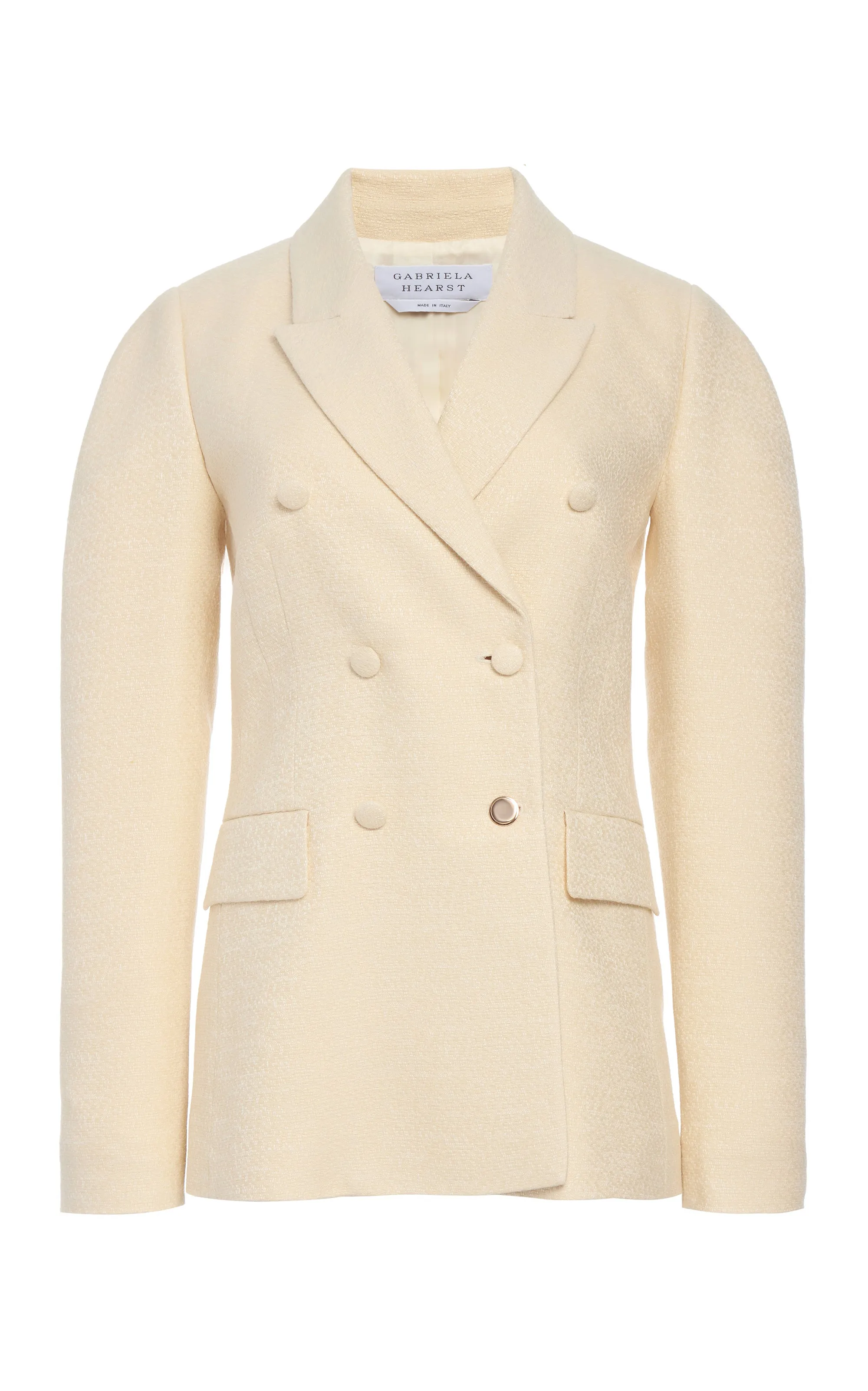 Sedna Blazer in Ivory Silk Tweed sold by Gabriela Hearst