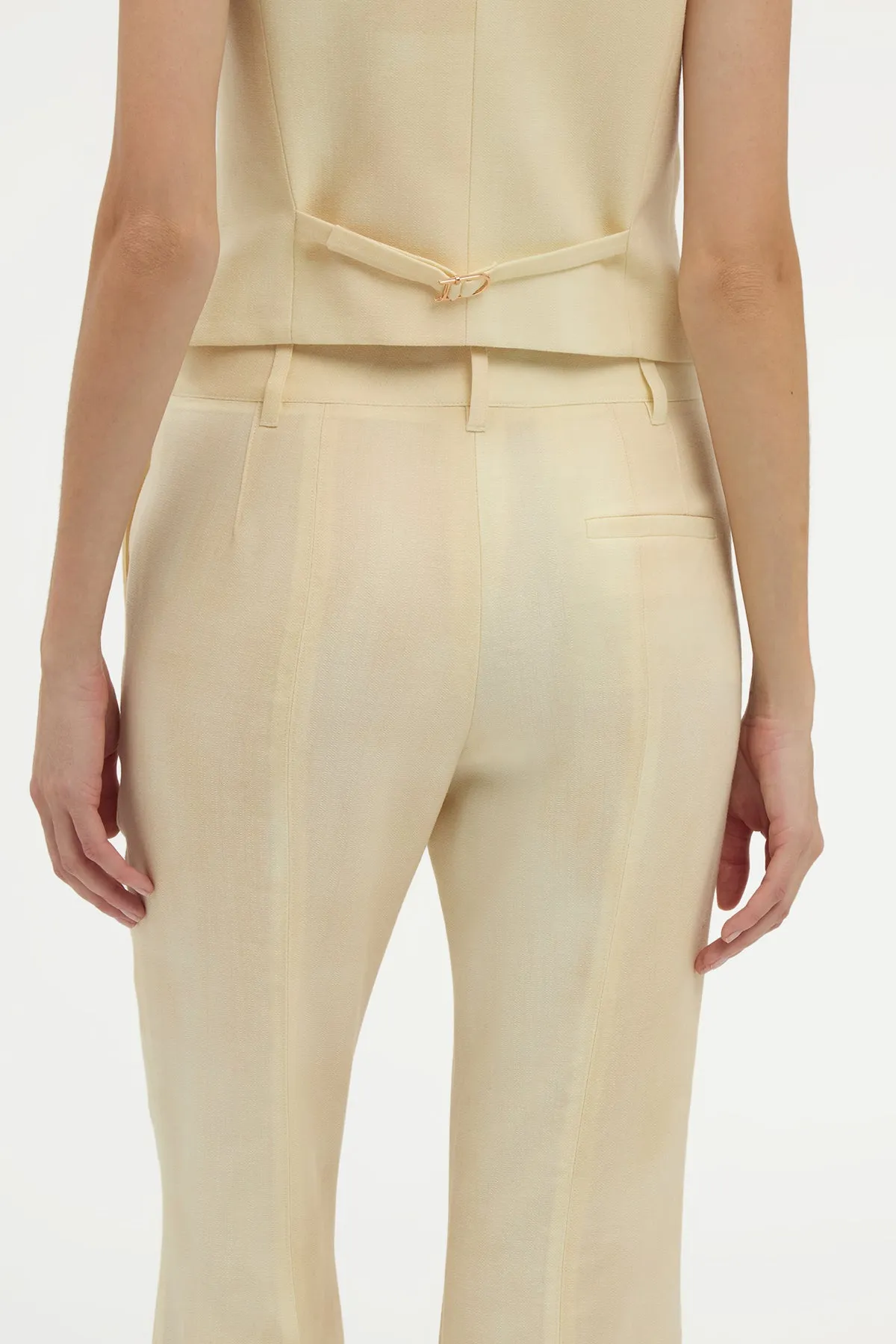 Rhein Pant in Ivory Virgin Wool sold by Gabriela Hearst product image thumbnail 5