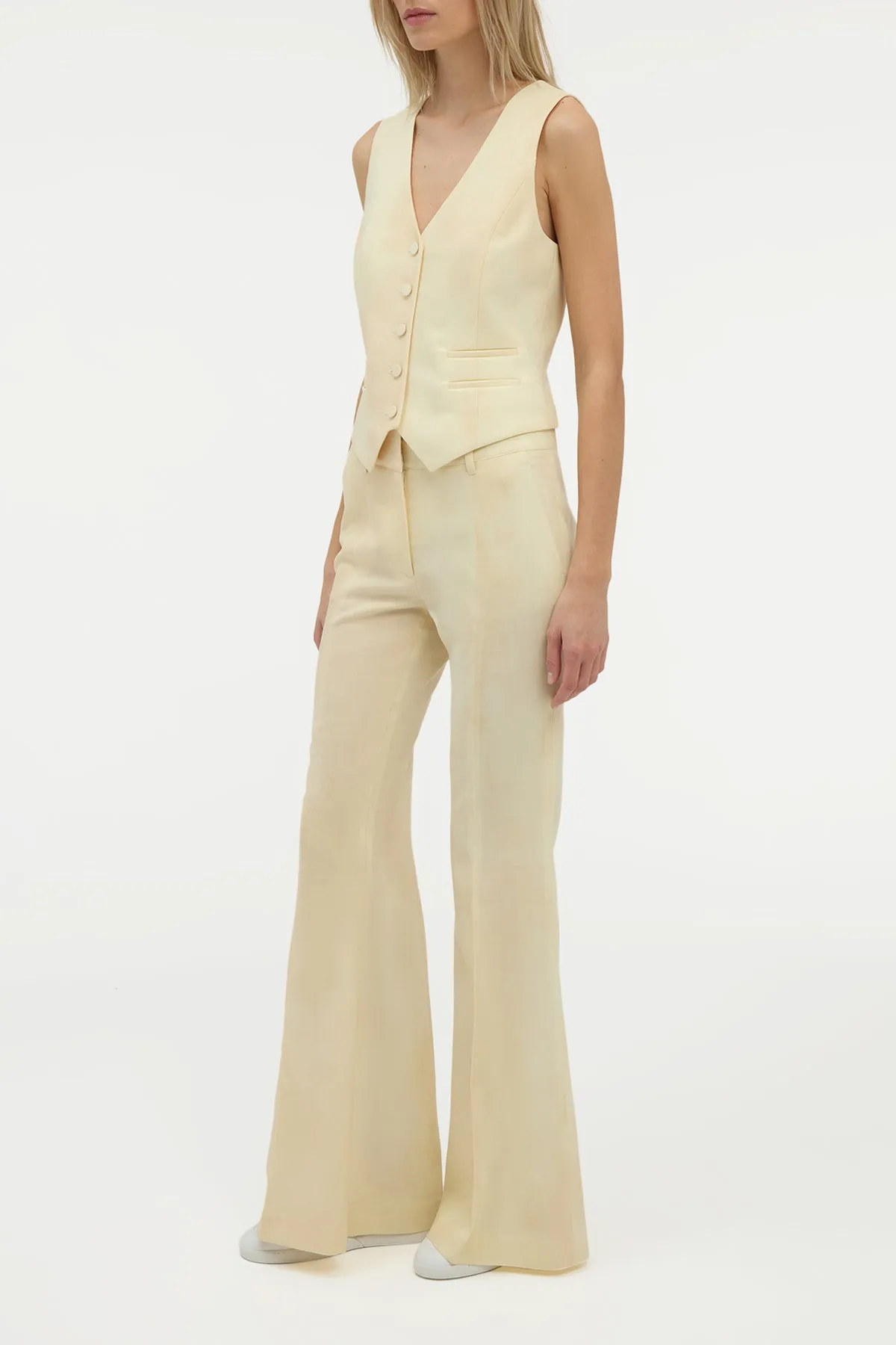 Rhein Pant in Ivory Virgin Wool sold by Gabriela Hearst product image thumbnail 3