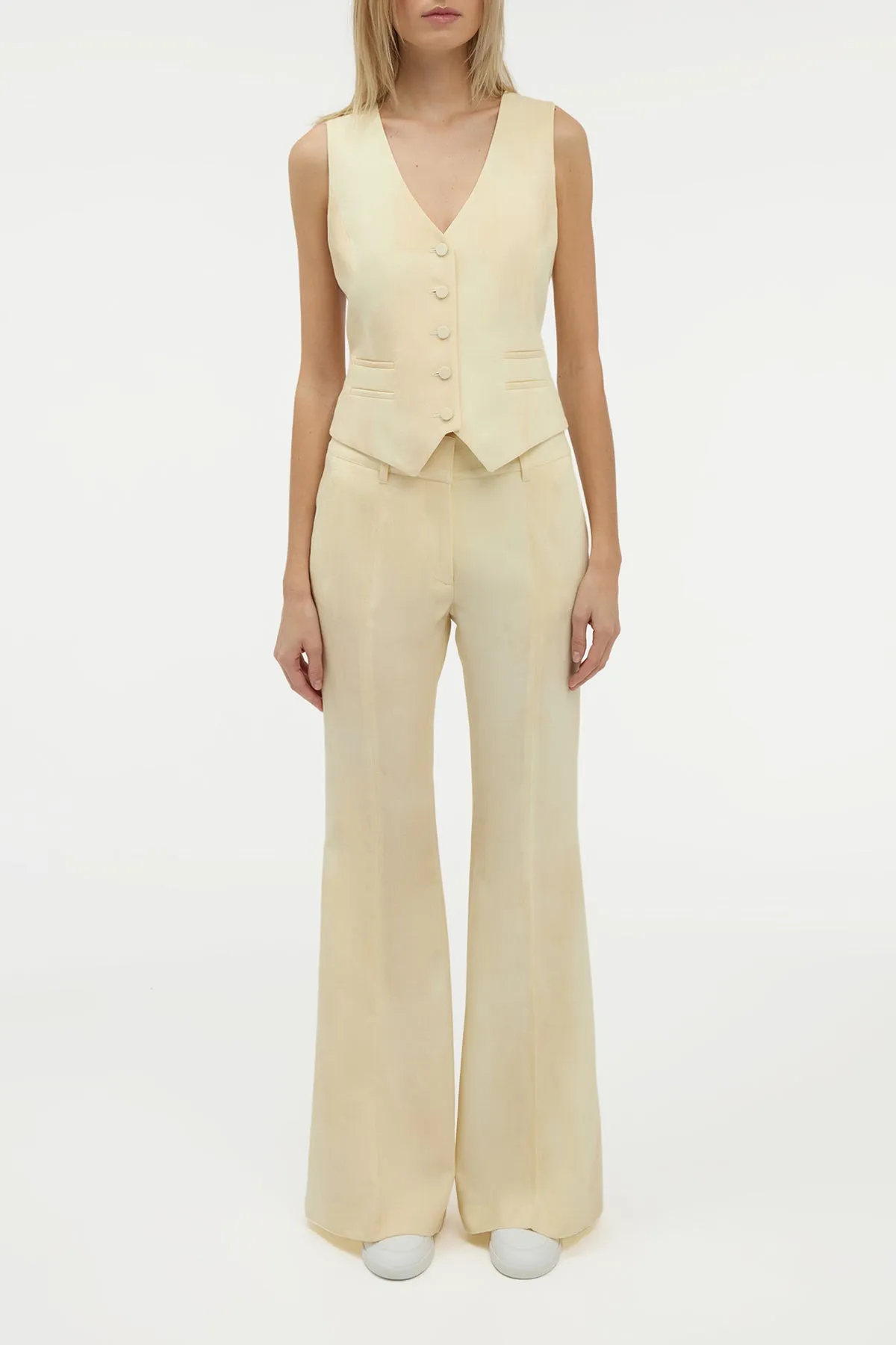 Rhein Pant in Ivory Virgin Wool sold by Gabriela Hearst product image thumbnail 2
