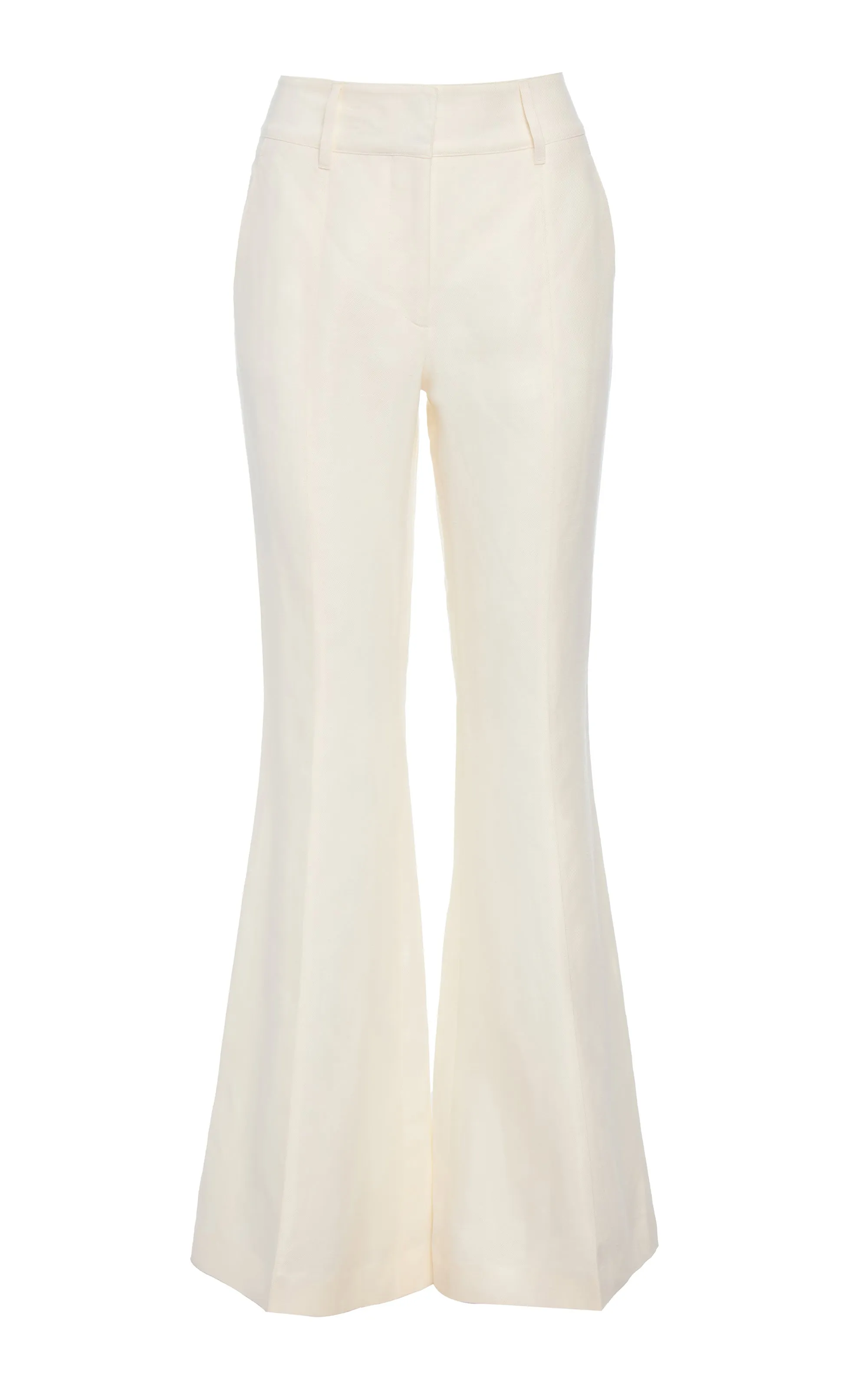 Rhein Flare Pant in Ivory Linen Twill sold by Gabriela Hearst