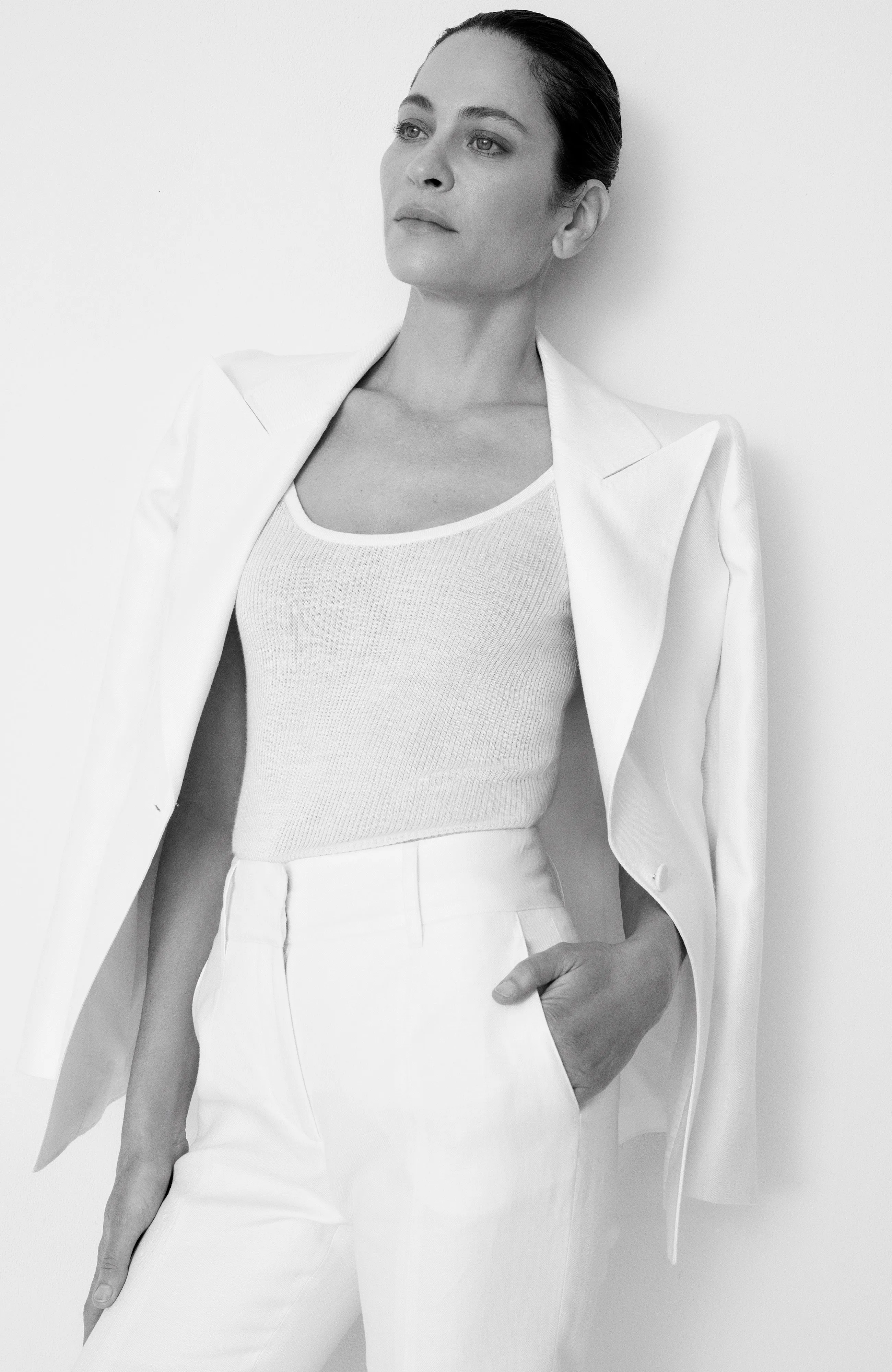 Rhein Flare Pant in Ivory Linen Twill sold by Gabriela Hearst product image thumbnail 2