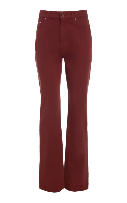 Rey Straight-leg Jean in Burnt Sienna Recycled Cotton Denim sold by Gabriela Hearst