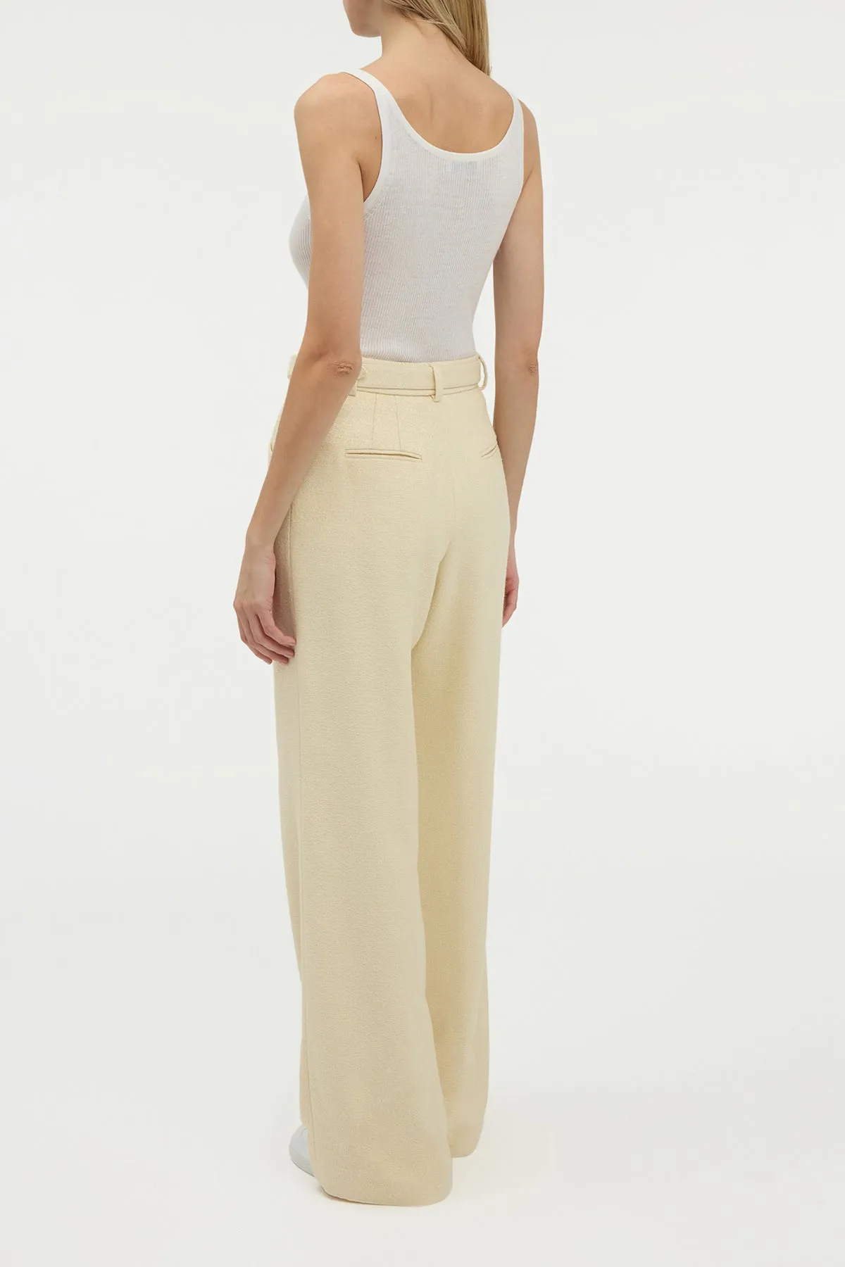 Norman Wide-leg Pant in Ivory Silk Tweed sold by Gabriela Hearst product image thumbnail 4