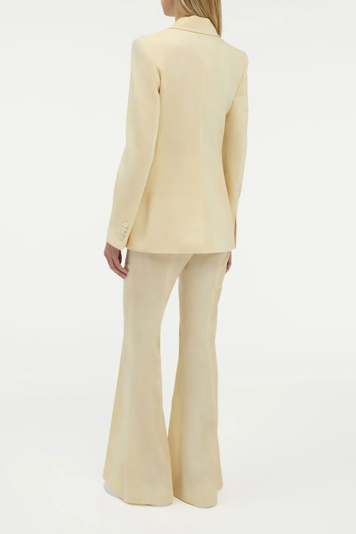 Leiva Blazer in Ivory Virgin Wool sold by Gabriela Hearst product image thumbnail 4