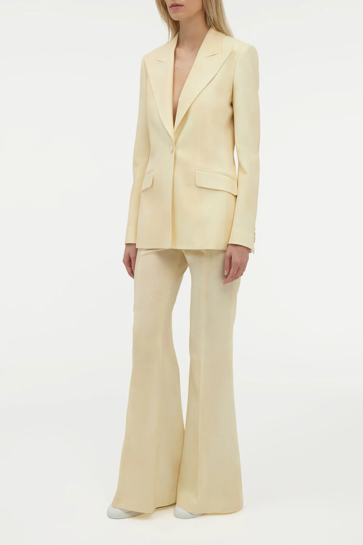 Leiva Blazer in Ivory Virgin Wool sold by Gabriela Hearst product image thumbnail 3