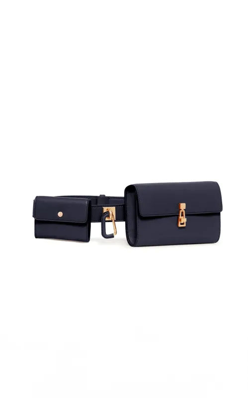 Tool Belt in Navy Nappa Leather sold by Gabriela Hearst