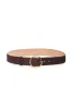 Elster Buckle Belt in Dark Brown Suede sold by Gabriela Hearst