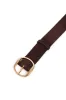 Elster Buckle Belt in Dark Brown Suede sold by Gabriela Hearst