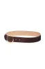 Elster Buckle Belt in Dark Brown Suede sold by Gabriela Hearst