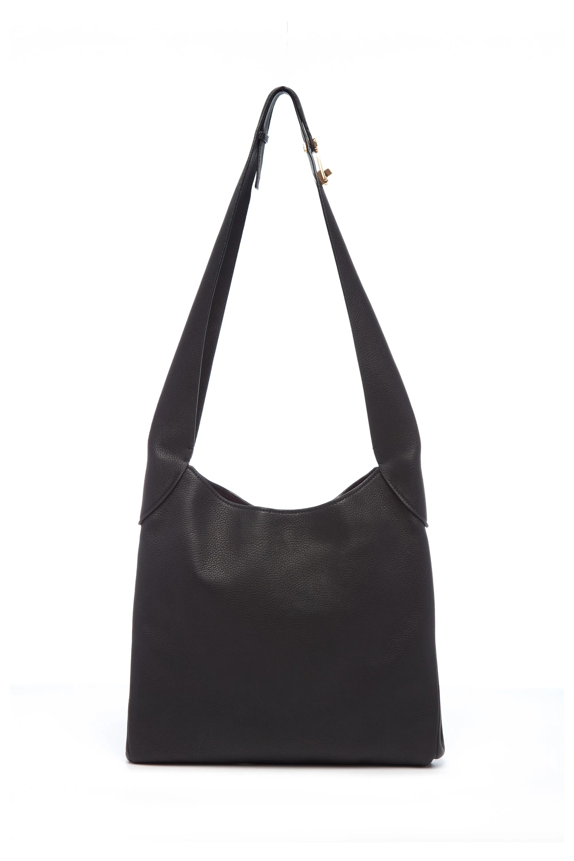 Small Hobo Bag in Black Textured Nappa Leather sold by Gabriela Hearst product image thumbnail 3